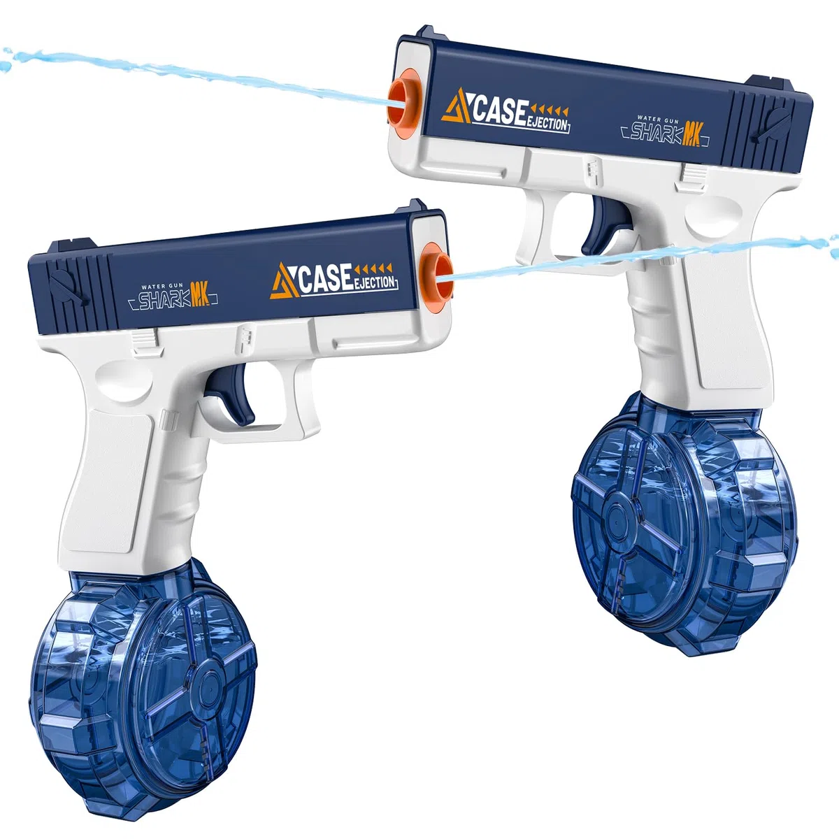 Pistola ad Acqua Elettrica 2 Pezzi, Pistole ad Acqua Automatica con Ricaricabile USB, Fucile ad Acqua,Raggio 8-10 Metri, Giocattoli all'Aperto Estivi per la Festa sulla,Spiaggia, Piscina