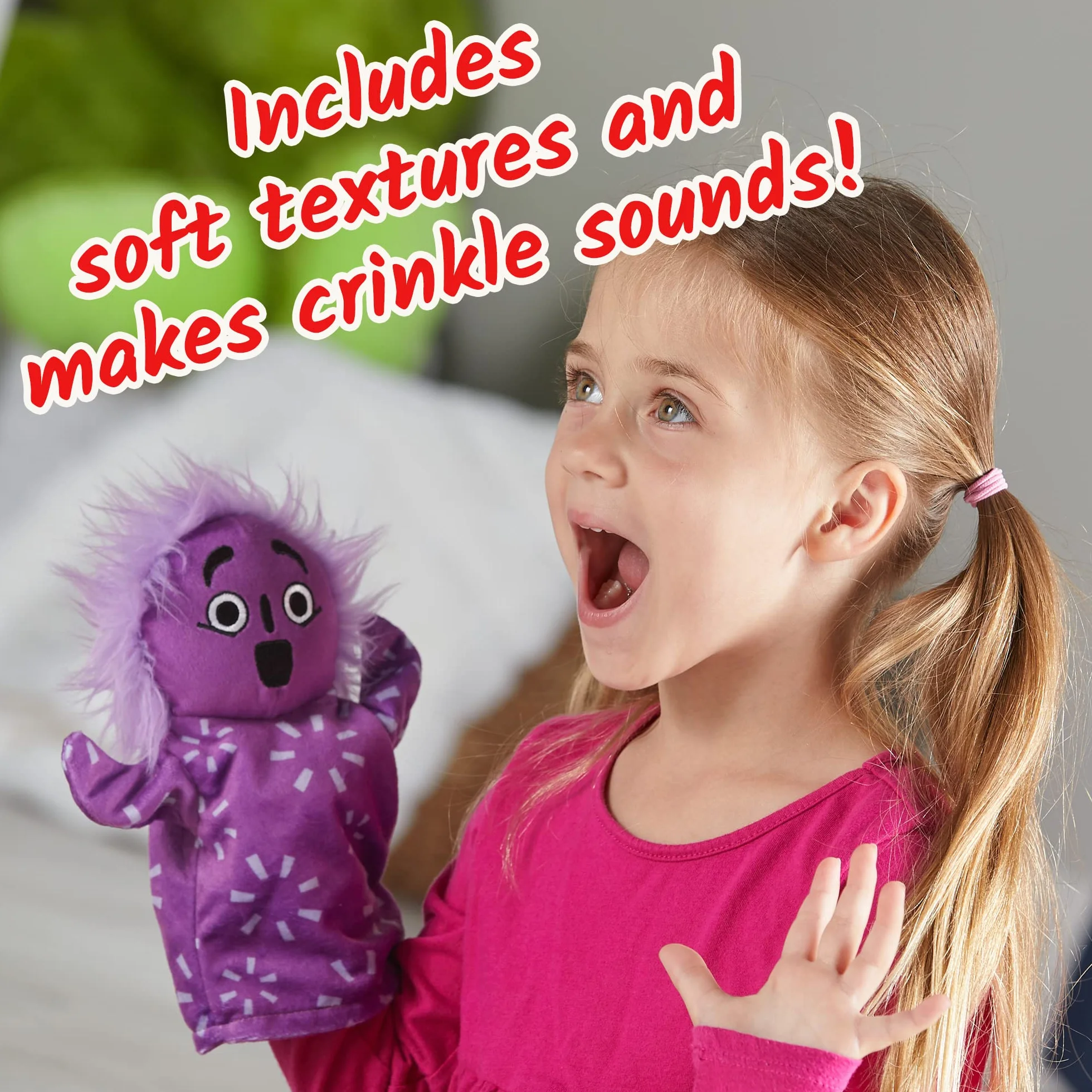 Set di Pupazzi da Mano Feelings Family di Learning Resources, Pupazzi da Mano per Bambini, Impara i Sentimenti, Pupazzi da Mano delle 5 Emozioni, Felicità, tristezza, Sorpresa, Rabbia e Paura