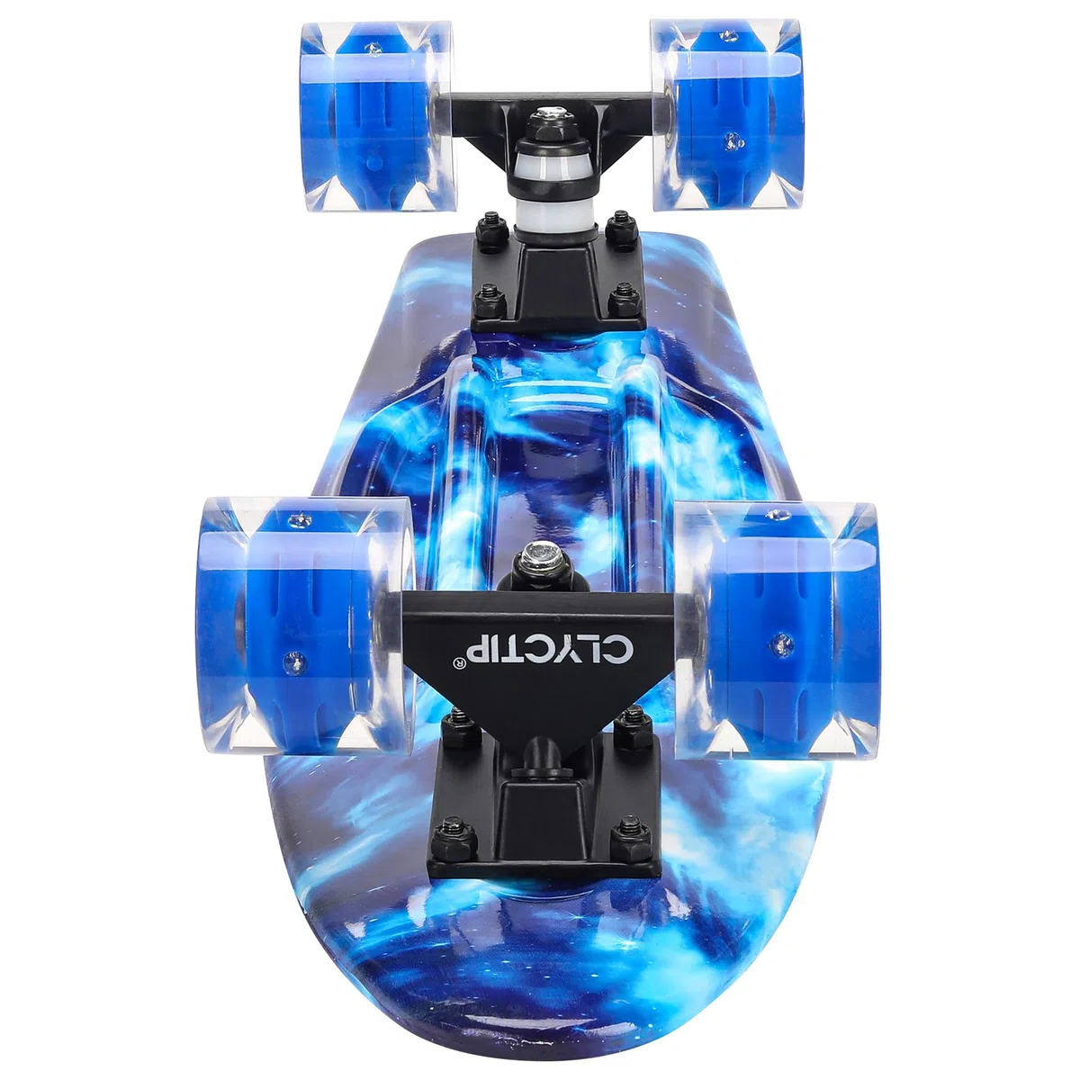 CLYCTIP Skateboard completo da 55,9 cm con ruote lampeggianti colorate e cuscinetti ABEC-11 per bambini, ragazzi, ragazze, principianti
