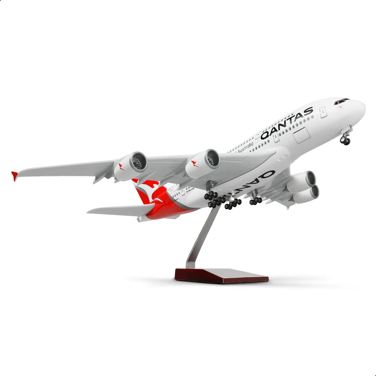 1/160 Airbus A380 Australia grande aeroplano diecast kit con stand | Sky Jumbo Display da collezione modello di aereo per l'aviazione regalo appassionato (46 cm)
