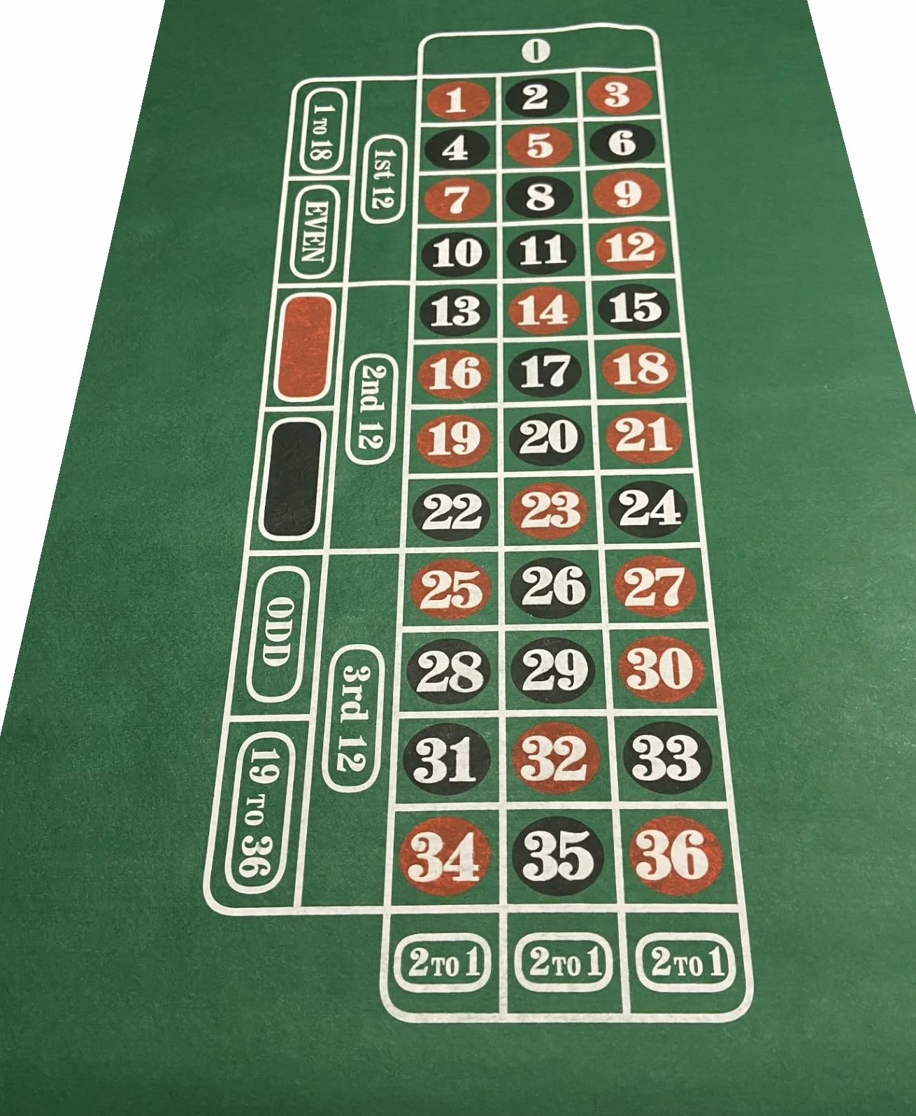 BOXED ROULETTE SET - LARGE WHEEL, FELT, RAKE,BALLS, MARKER + 50 FULL WIDTH STARTER CHIPS