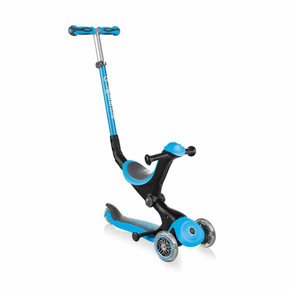 Globber Monopattino evolutivo 3 Ruote Modello Go Up Deluxe Pieghevole, scalabile Gioventù Unisex