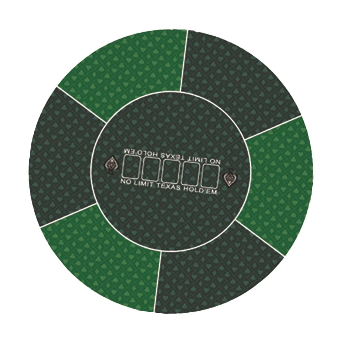 Tappetino da poker antiscivolo, 58,4 x 58,4 cm, rotondo, per Texas Holdem – tavolo da poker portatile, impermeabile, pieghevole, verde, per giochi di carte ovunque
