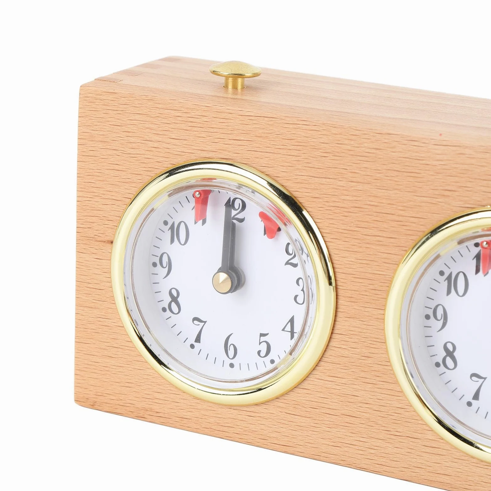 Ausla Timer Orologio degli Scacchi Strumento Meccanico Tempistica Legno retrò per Scacchi Cinesi Weiqi