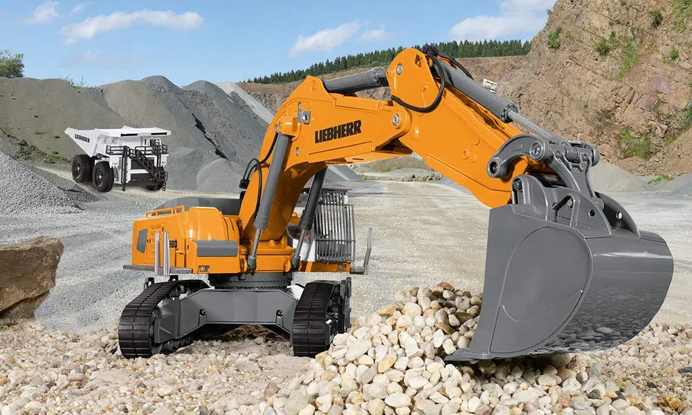 siku 6740, Escavatore cingolato Liebherr R980 SME, Telecomandato, 1:32, Telecomando incluso, Metallo e Plastica, A batteria, Multifunzionale, Giallo