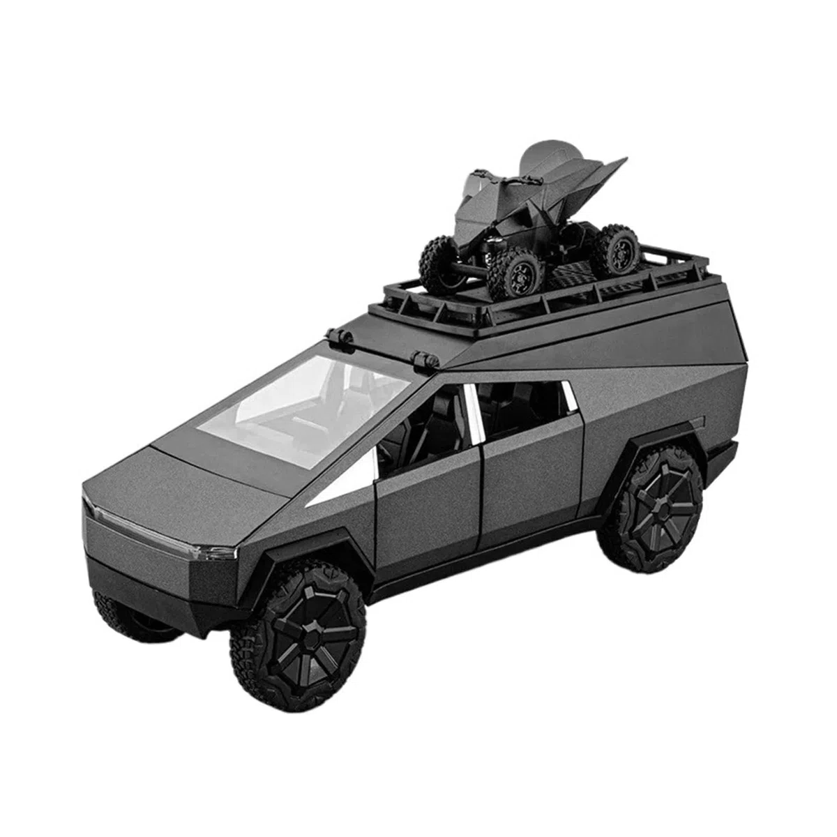Tesla Cybertruck Pickup Camping RV Modello Auto In Lega Pressofusa Giocattolo Camion Regalo Nero