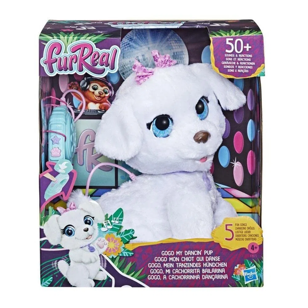 FurReal Hasbro Gogo, Il Cagnolino Ballerino, Cucciolo Di Peluche Interattivo Con 50 Suoni E Reazioni, Dai 4 Anni In Su