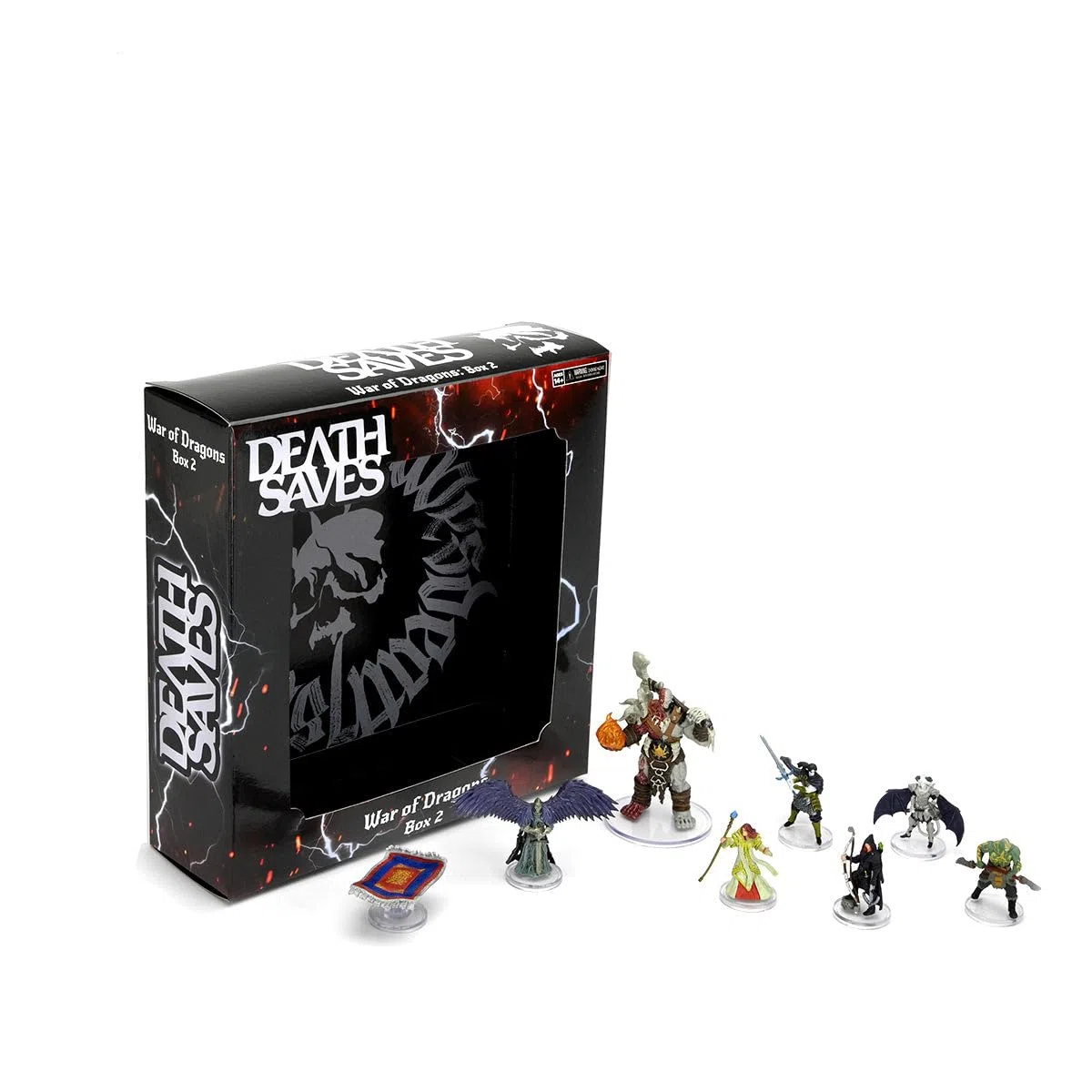 WizKids Death Saves: War of Dragons - Set di 2-8 miniature predipinte, Dungeons & Dragons