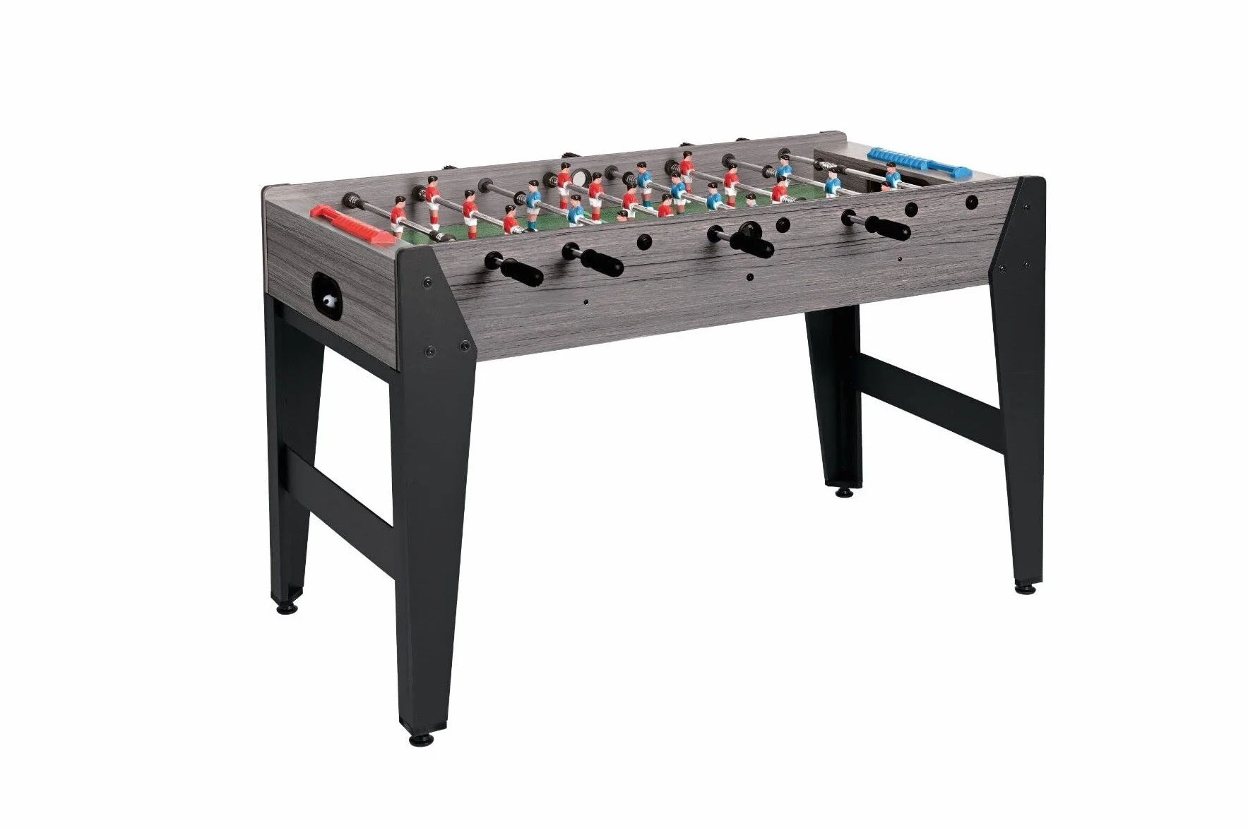 Garlando [Calcio balilla F-ZERO Rovere Grigio] Biliardino Calcetto Da Tavolo Con Aste Telescopiche Rientranti O Aste Uscenti Campo Effetto Erba Segnapunti Integrato Palline Icluse