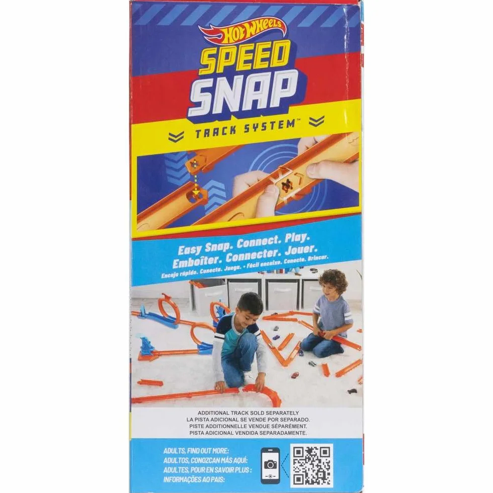 Hot Wheels Pista Triplo Loop Speed Snap Track 3 Giri della Morte Macchinina Scala 1:64 Giocattolo 4+ Anni JDW39