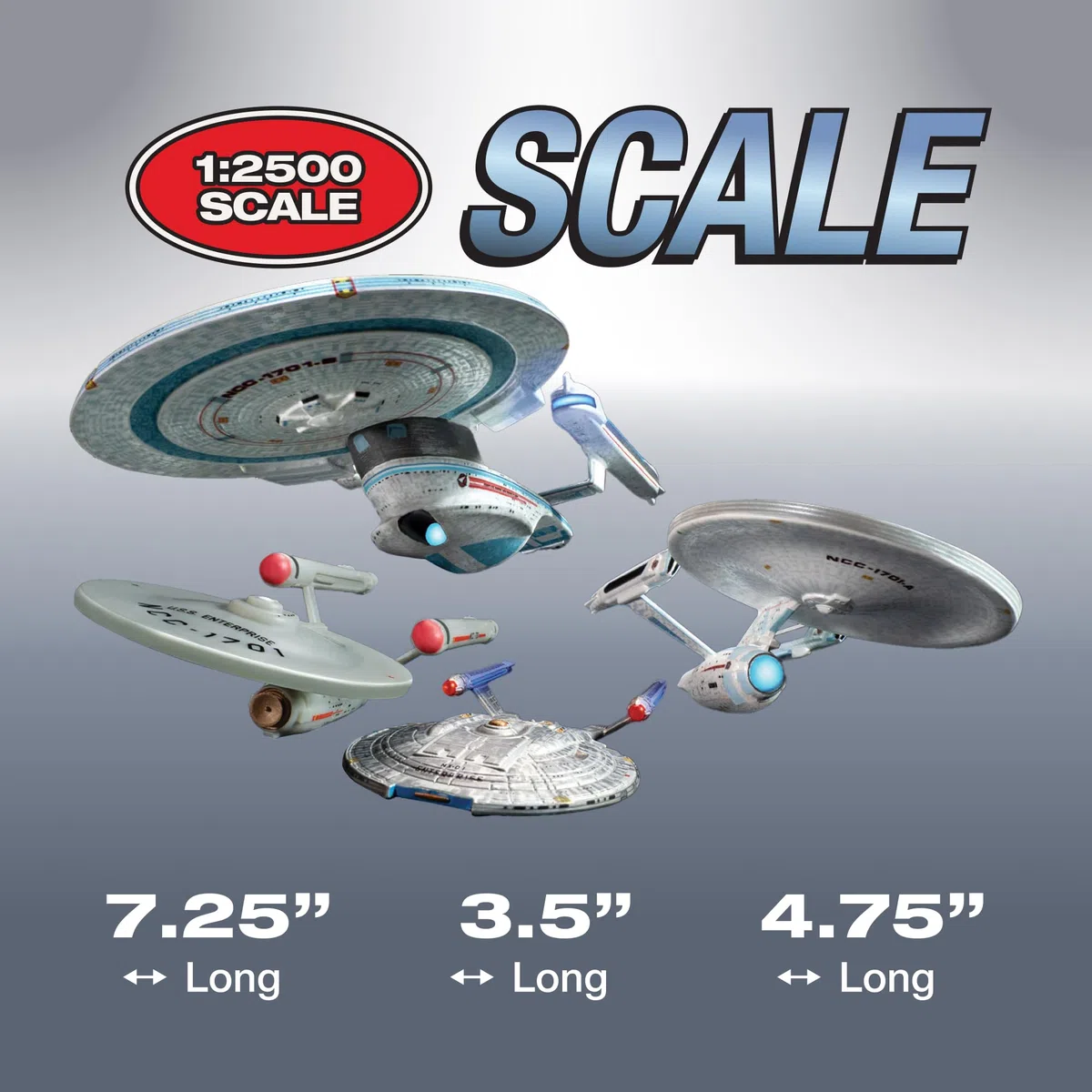 AMT Star Trek U.S.S. Enterprise Four Ship Set - Modellino in scala 1:2500