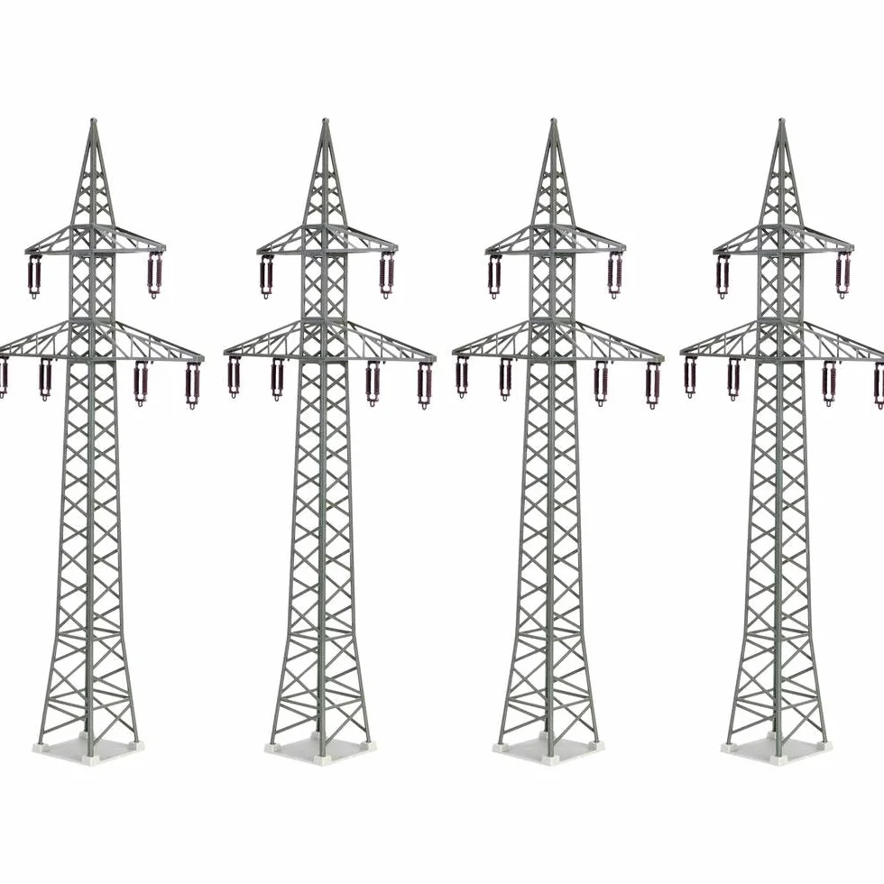 KIBRI 38533 - H0 1:87 - Kit traliccio per linee elettriche 4 pezzi