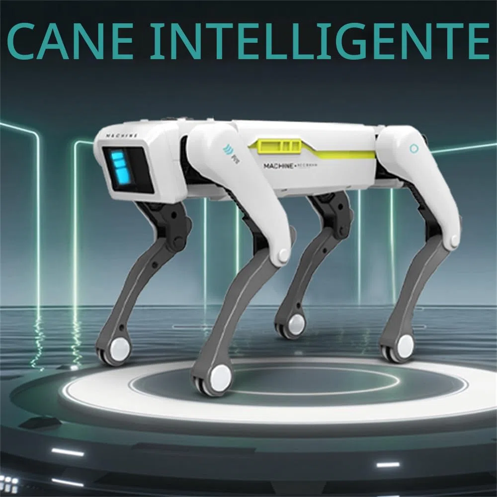Robot cane giocattolo telecomandato per bambini 3-12 anni, cane robot intelligente supporta il controllo APP, può programmare, ballare, musica e interagire