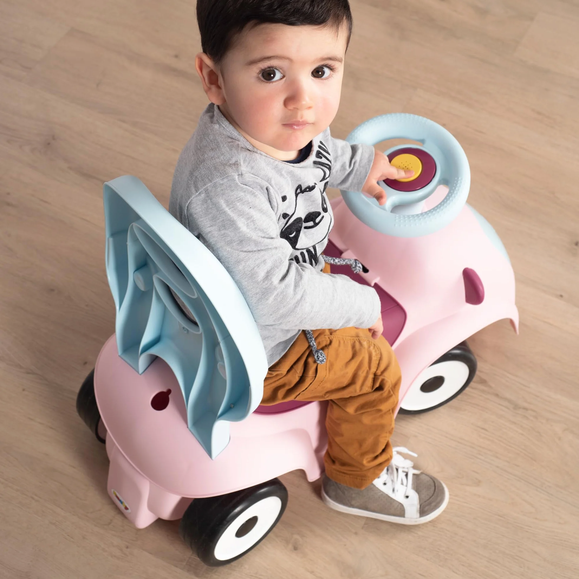 Smoby- Maestro Baby Balade Pink,7600720305, +6 Mesi, Colore Rosa, Evolutivo, Primipassi, Ruote Silenziose