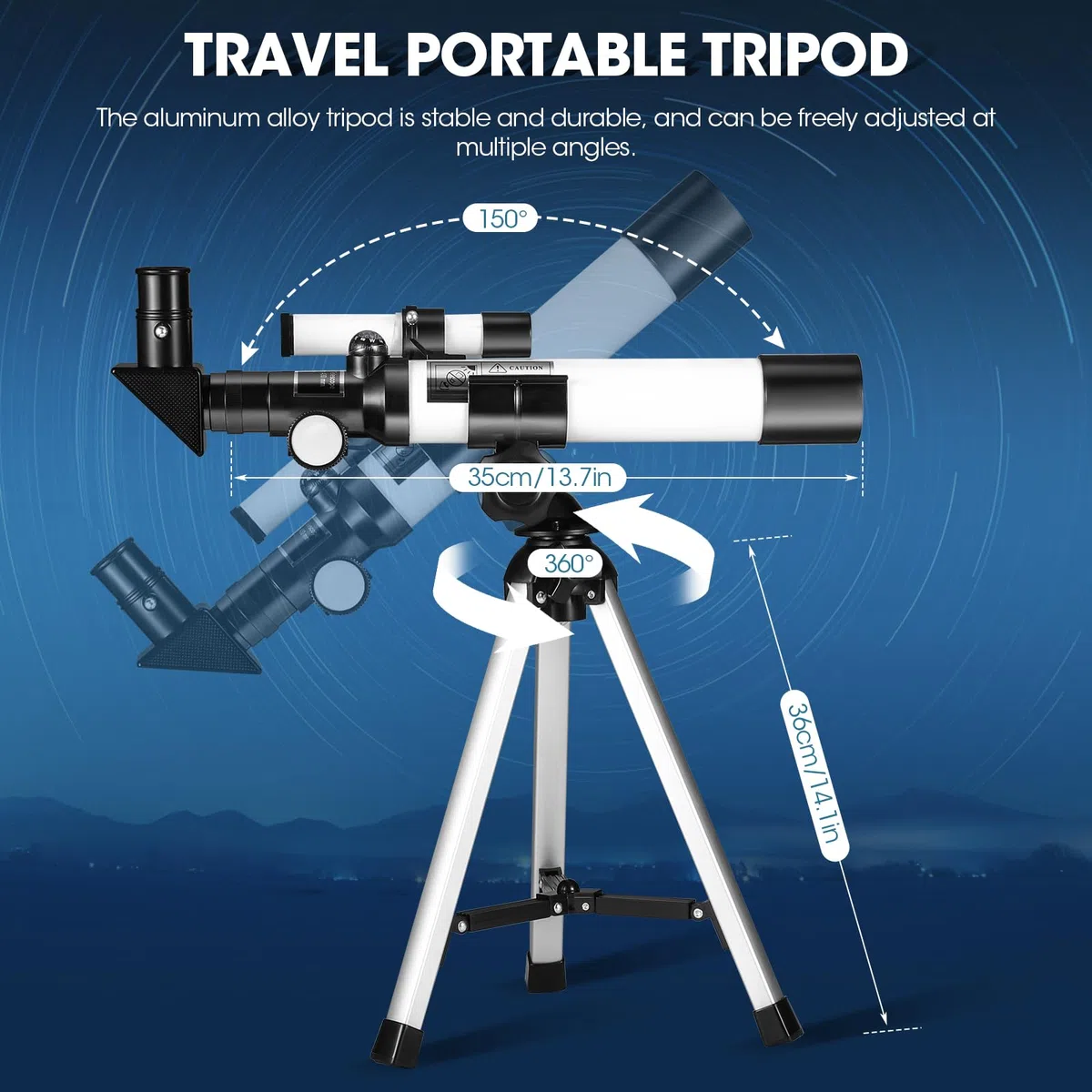 Telescopio Astronomico Per Bambini F40040 - Con Cercatore, Bussola E Treppiede, 20-32X - Per Principianti
