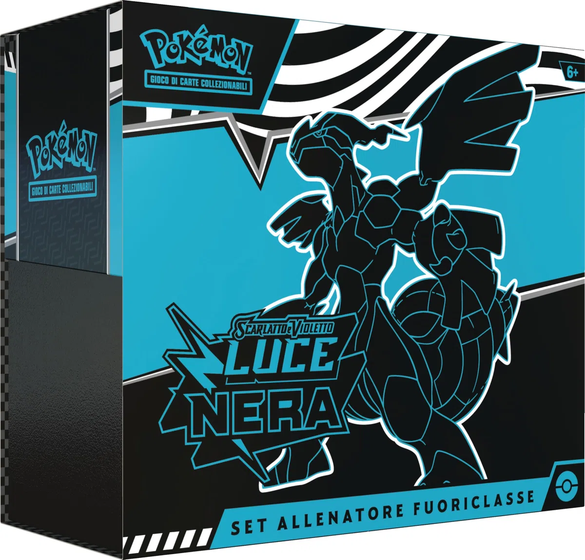 Pokémon: set Allenatore Fuoriclasse (Zekrom) dell’espansione Scarlatto e Violetto - Luce Nera del GCC Pokémon (una carta a figura intera di Thundurus, nove buste di espansione e accessori premium)