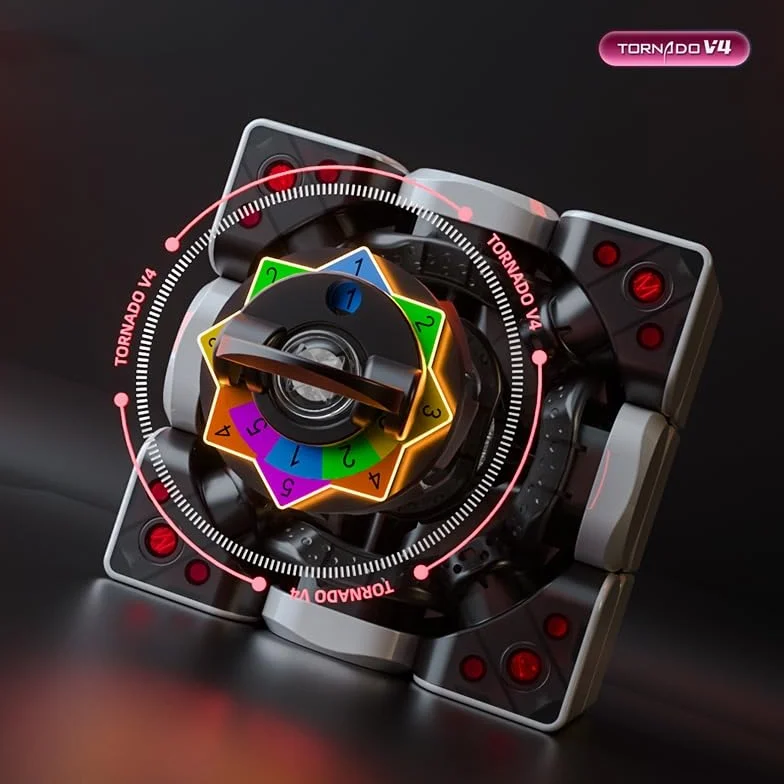 Bukefuno QY Tornado V4 MagLev UV 3 x 3 Cubo magico Tornado V4M 2024 puzzle senza adesivo
