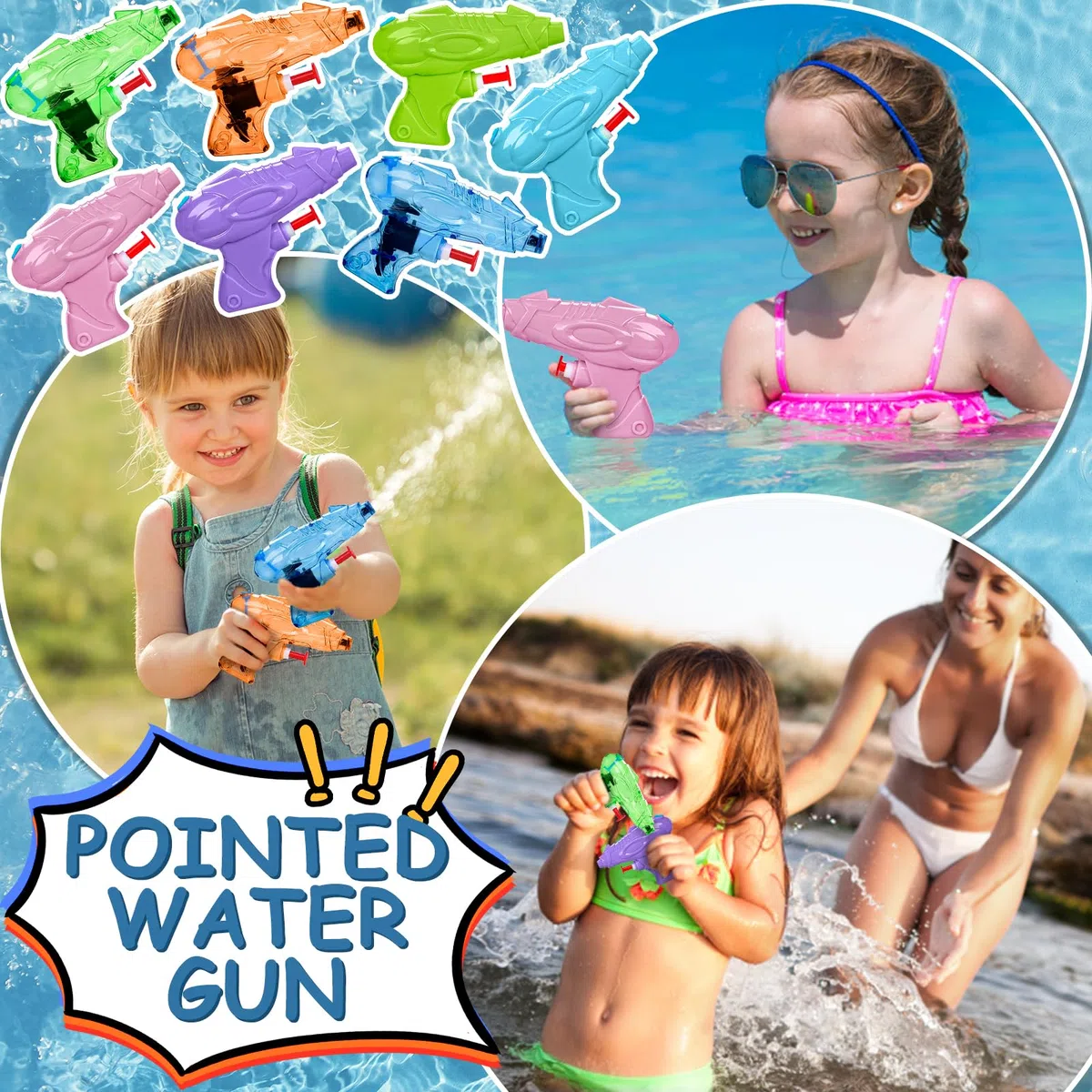 FAMKEEP 18Pezzi Mini Pistole piccole ad Acqua,Pistola ad Acqua All'aperto per Bambini, Pistola ad Acqua per Adatto Giochi D'acqua Estivi Spiaggia Piscina Giardino, Feste di Compleanno