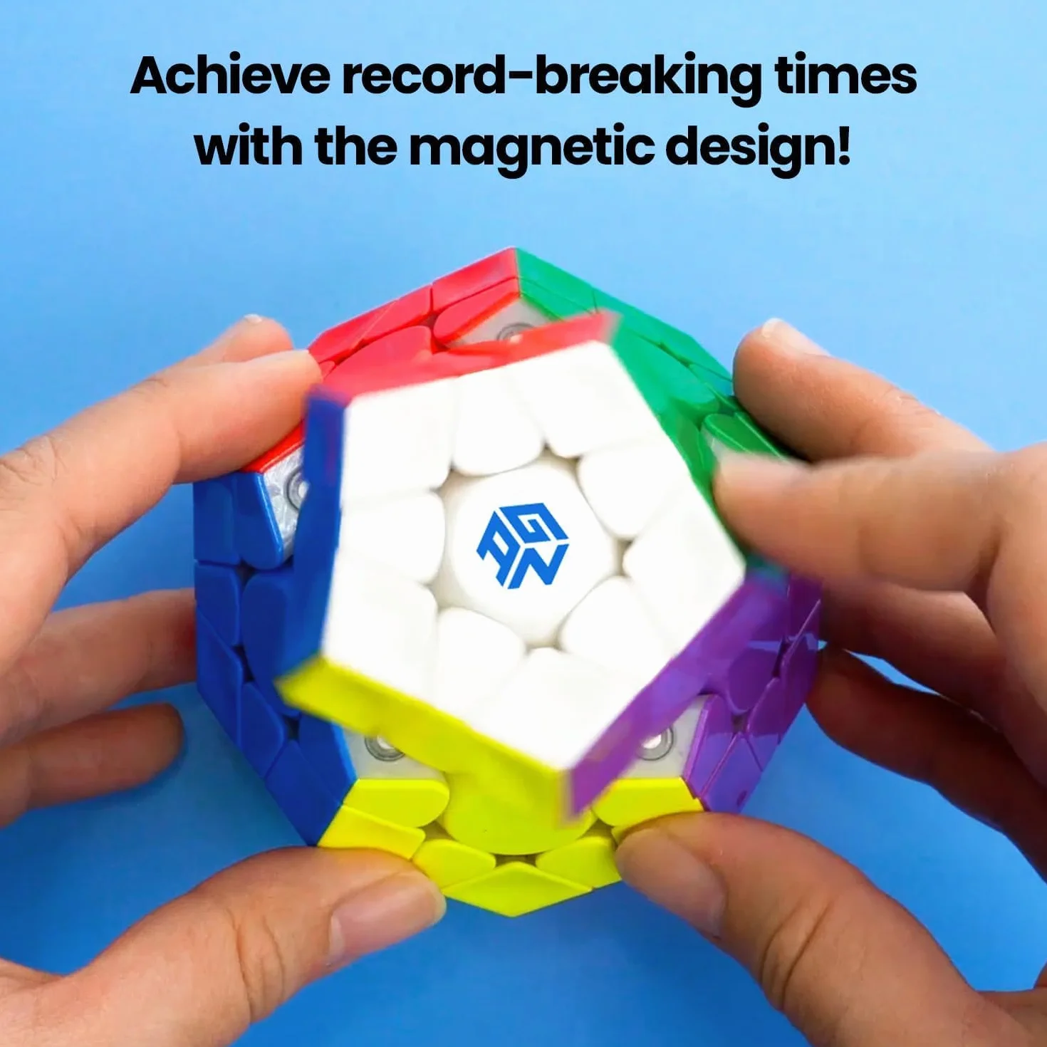 Bukefuno Megaminx MagLev UV V2 Speed Magic Cube Puzzle 120 magneti Megaminx Pentagonal Speed Cube magnetico senza adesivo rivestimento UV Base nera