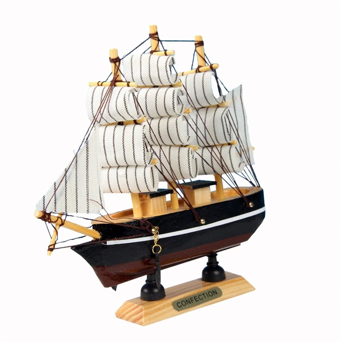 Méditerranée Bois Nautique Maquette De Voilier Bateau À Voile Cadeau Décoration Couleur Aléatoire
