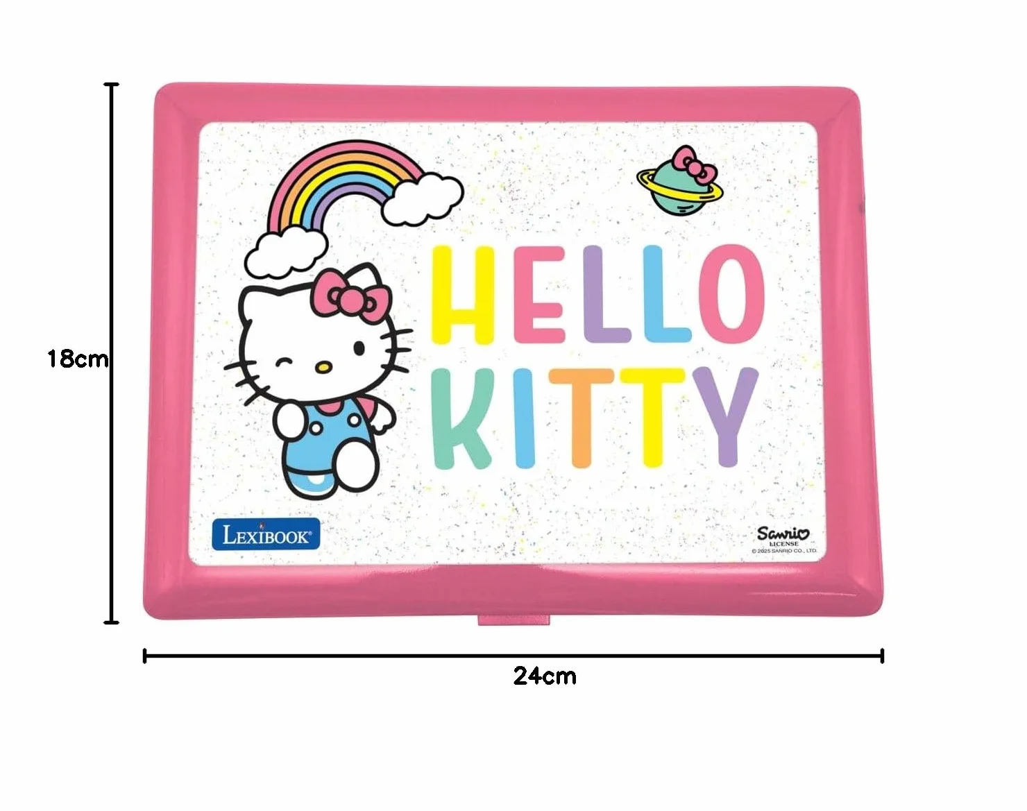 LEXIBOOK, Hello Kitty, portatile educativo Bilingue Inglese/Spagnolo, 164 Attività linguistiche, Scrittura, Matematica, Logica, Musica e Giochi, per Ragazzi e Ragazze, JC598HKi2