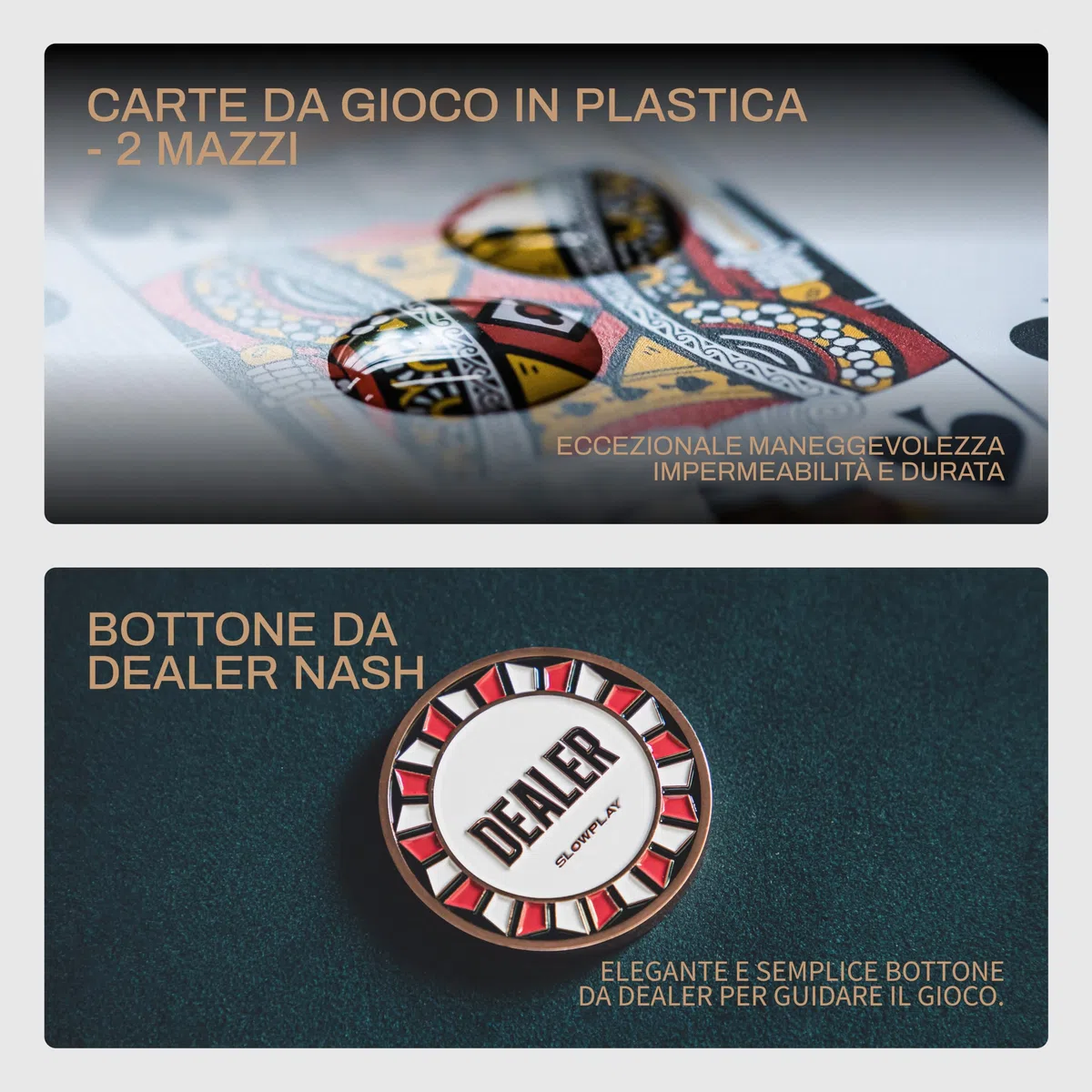 SLOWPLAY Nash - Set di fiches da poker in ceramica per Texas Hold'em, 300 pezzi [con valori numerati], 43 mm e 12 g ciascuno, con custodia di fascia alta in policarbonato tedesco