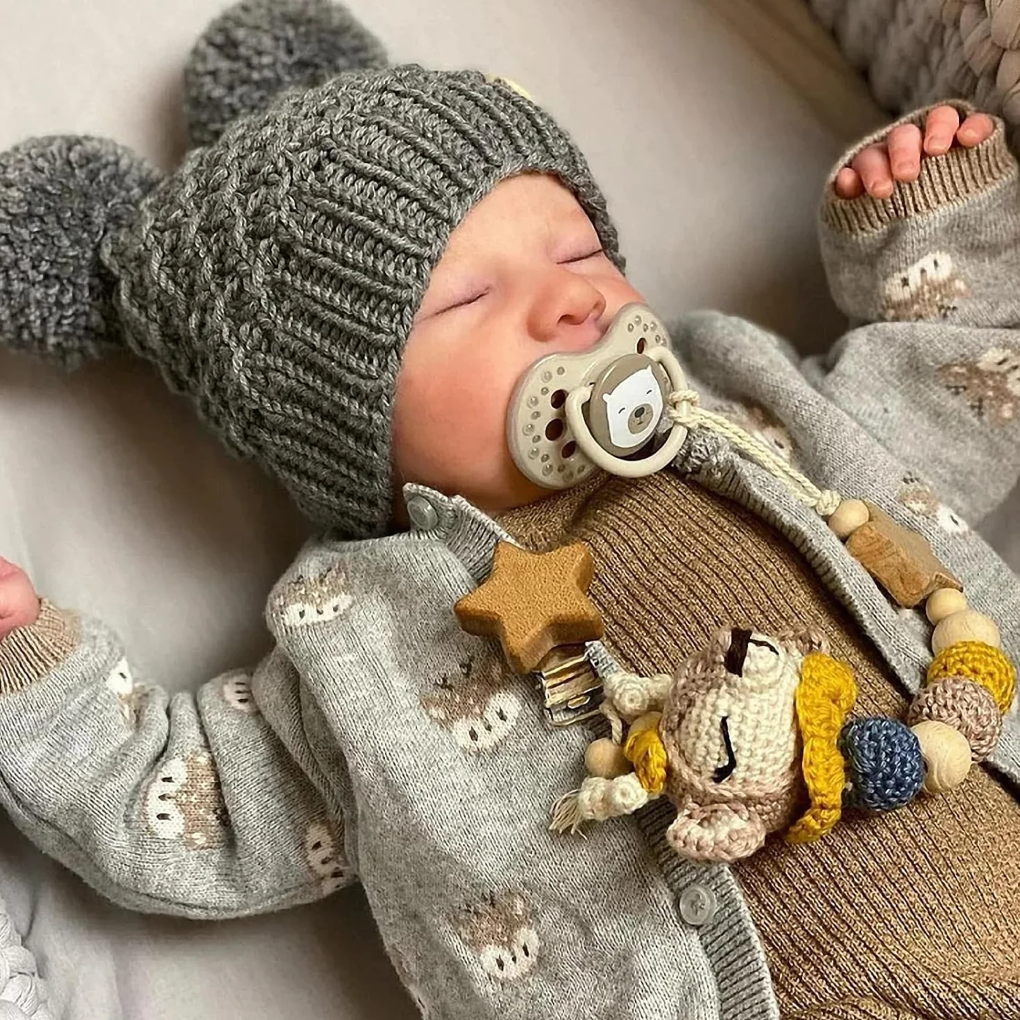 JIZHI Reborn Maschio - 20 pollici Realistico corpo Completo in Vinile Anatomicamente Corretto Bambole per Bambini con Accessori dai 3 Anni in su