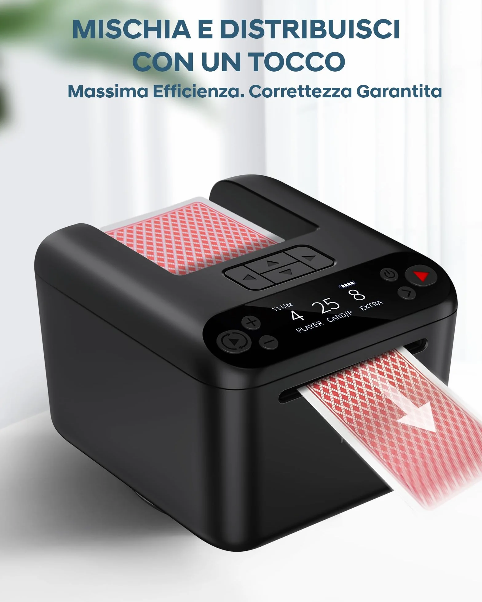 Distributore Automatico di Carte – Rotazione 180°/360° per 1–3 Mazzi, 2–12 Giocatori con 4 Telecomandi | modalità di Gioco Integrate, Ricaricabile & Silenzioso per Poker, Blackjack, Texas Holdem, Uno
