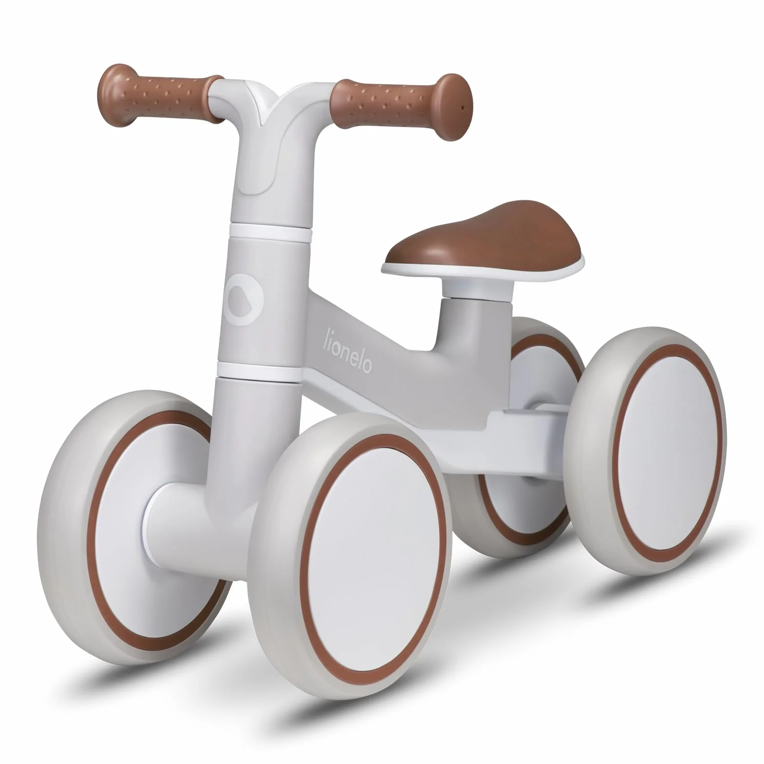 LIONELO VILLY Bicicletta senza pedali per bambini da 1 a 3 anni o 30 kg, con 4 ruote, Ammortizzatore anteriore e sedile ergonomico, Un regalo perfetto per ragazze e ragazzi