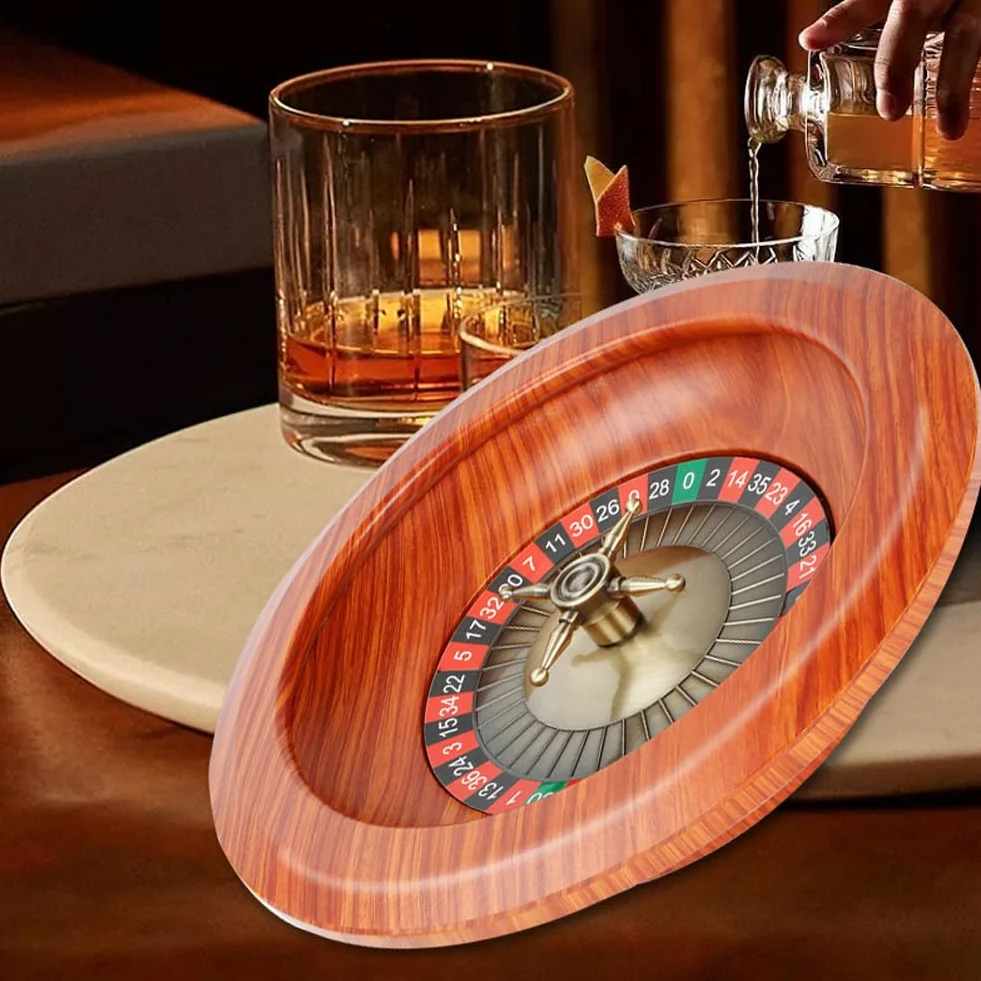 Ruota Roulette Di Legno Da 12 Pollici Dial Digital Digital Game Russian Roulette Board Tornabile Entertainment Roulette Wheel