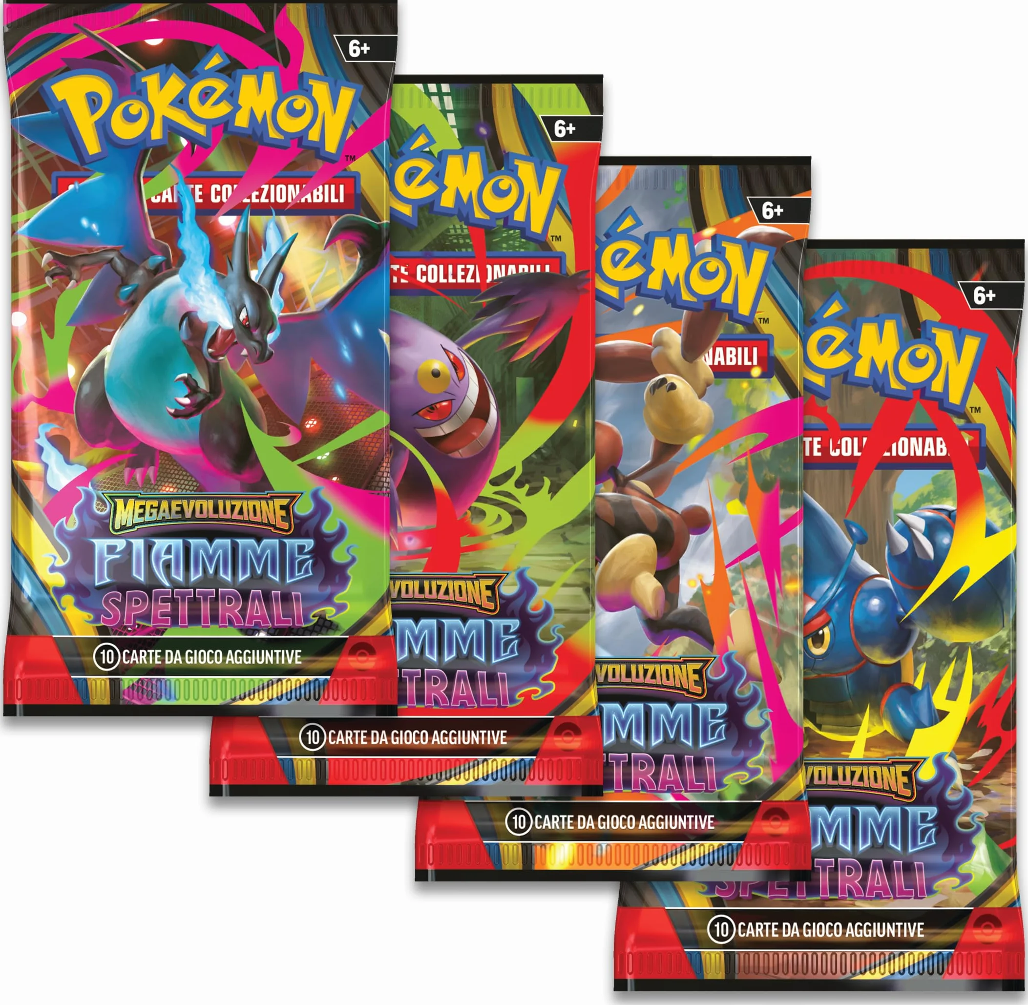 Pokémon GCC: Set Allenatore Fuoriclasse Fiamme Spettrali Megaevoluzione - Carta Promozionale, 9 Buste Espansione, Accessori Premium