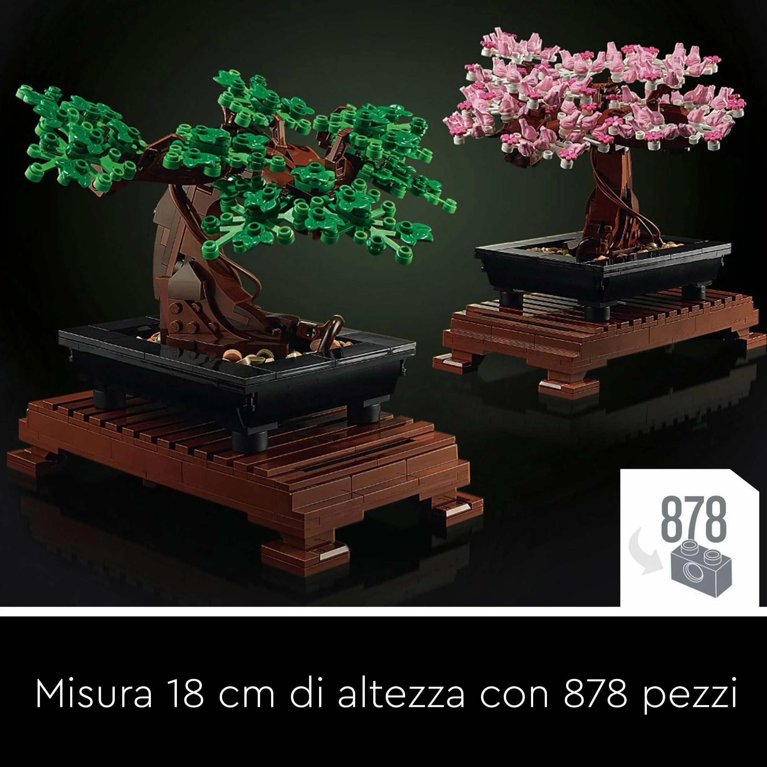 LEGO Botanicals Albero Bonsai - Kit di Piante Artificiali, Modellino da Costruire di Alberello con Vaso - Decorazione per la Casa Fai da Te - Idee Regalo per Adulti, Donna o Uomo - 10281