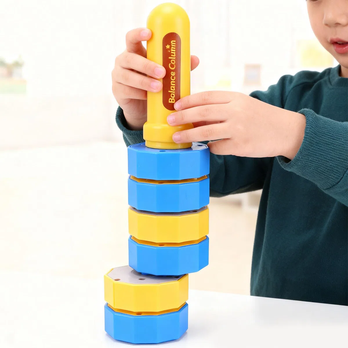 Bilanciatore in Legno Portatile Giocattolo Sensoriale Coordinazione Occhio-Mano per Bambini Adulti