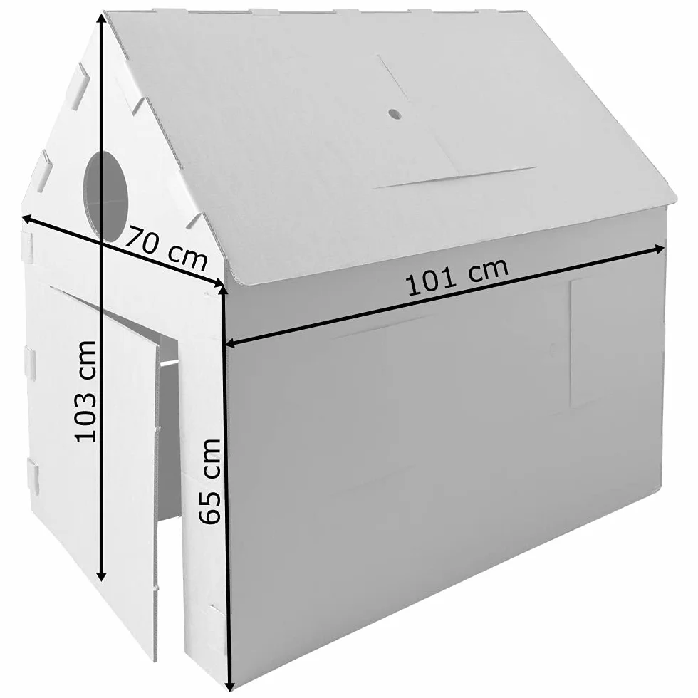 Kingpower 3D Bambini Casa di Cartone Playhouse