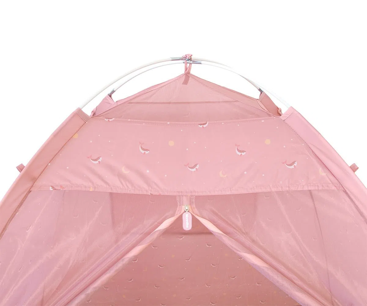 Tenda Anti-UV UPF50+ per Bebè da Spiaggia Traspirante con Zanzariera Impermeabile Whale Pink