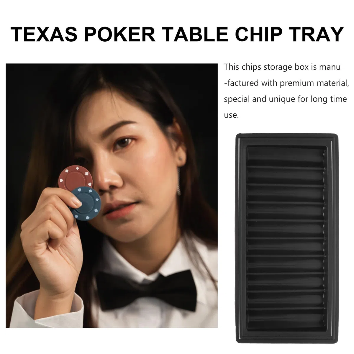 TOYANDONA Contenitore Per Fiches Da Poker Plastica Resistente Porta Fiches Compatto Scomparti Organizer Per Giochi Da e Tavoli Poker a Casa Vassoio Riutilizzabile
