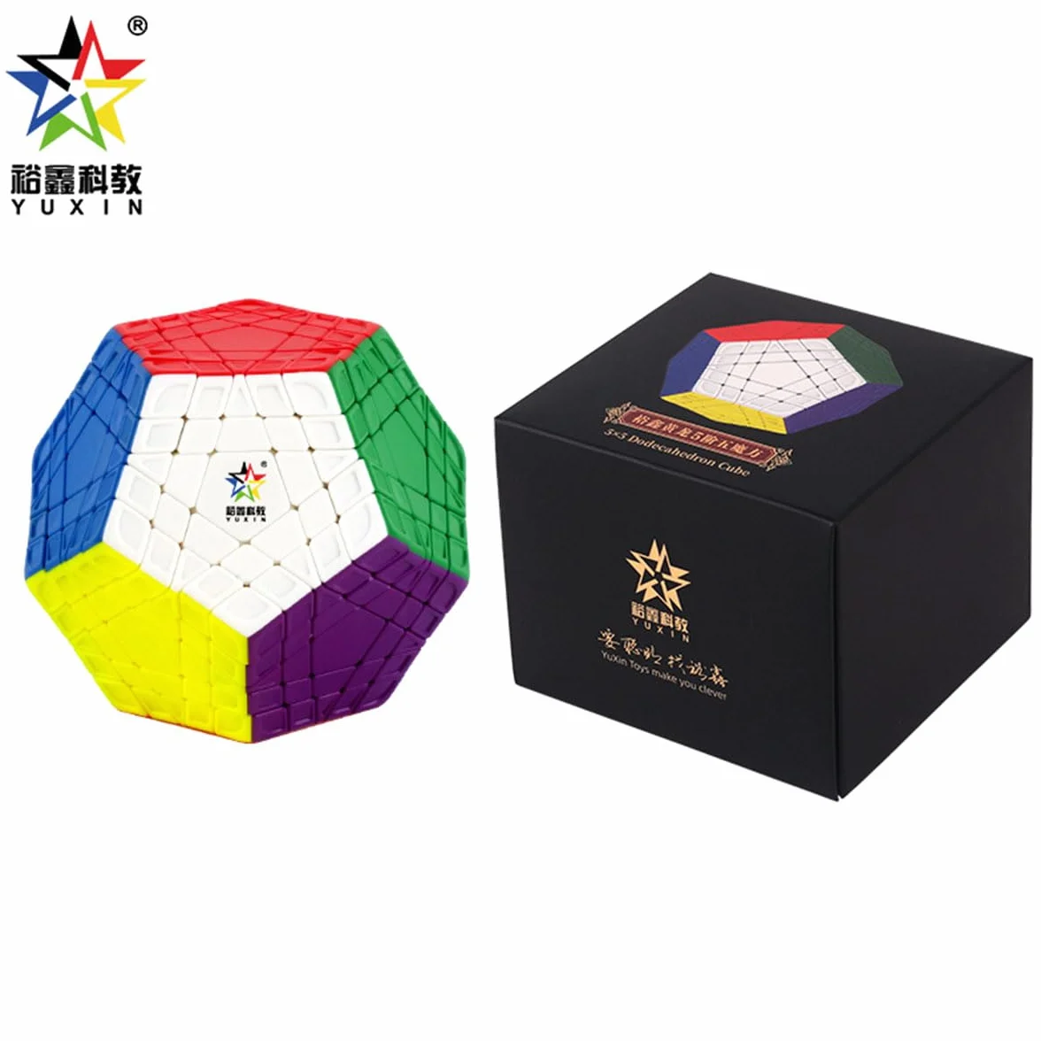 FunnyGoo YuXin HuangLong 5x5 Dodecaedro 12 Superficie Gigaminx Megaminx 5x5x12 cubo magico puzzle Stickerless