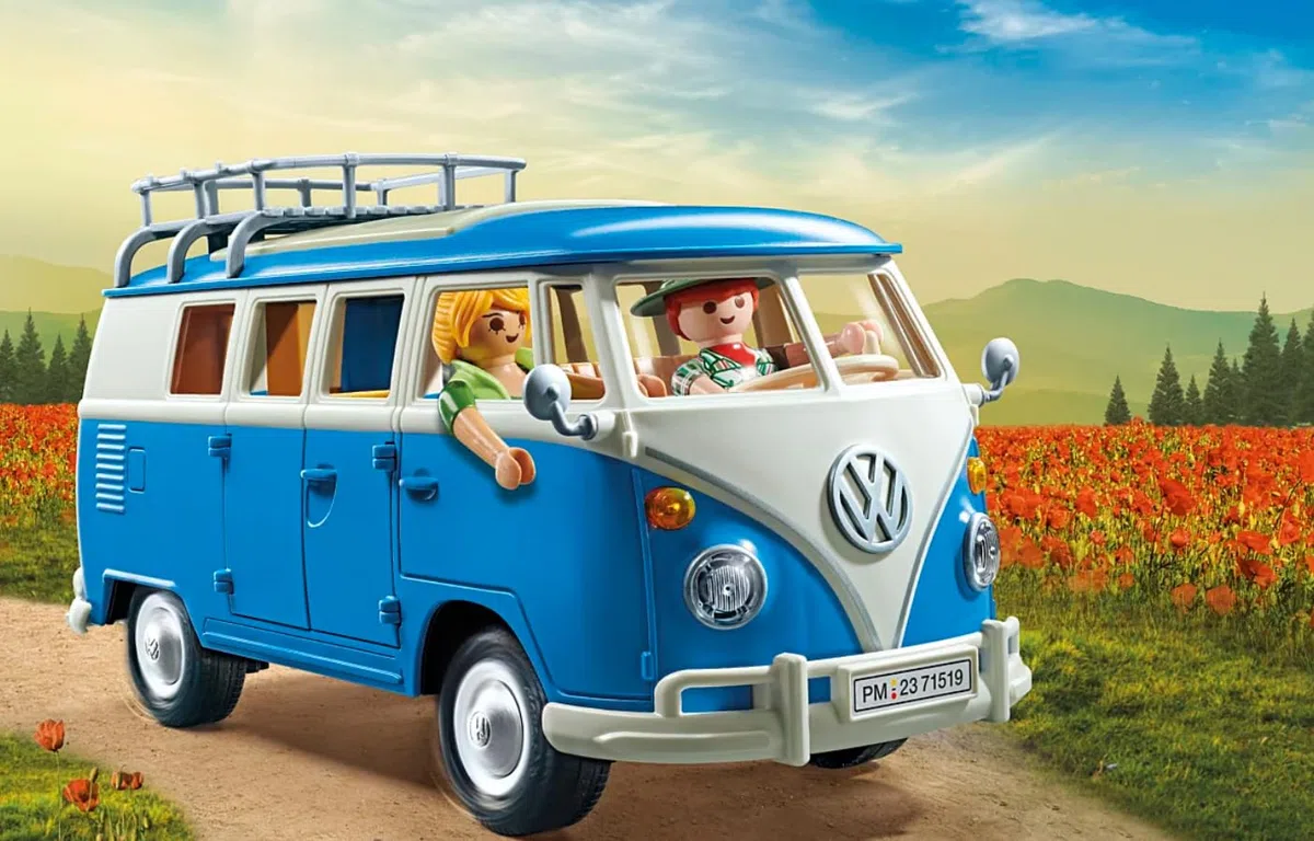 PLAYMOBIL Volkswagen 71409 T1 Camping Bus Edeka Edition 2, per bambini dai 5 anni in su