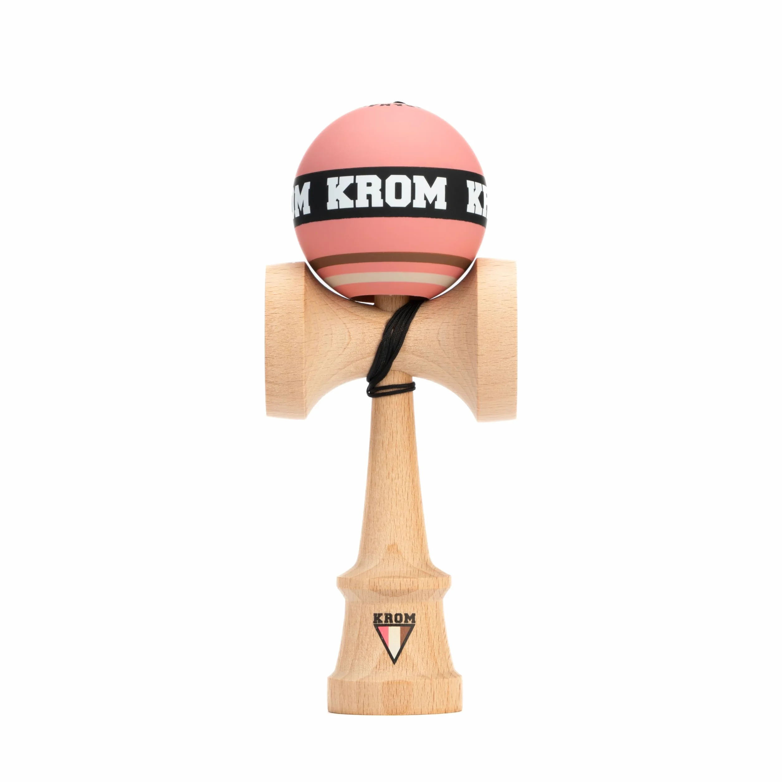KROM Kendama STROGO Neapolitan Strawberry – Kendama in Legno per Principianti e Giocatori avanzati – Gioco di abilità per Uso Indoor e Outdoor – Giocattolo in Legno con Corda e Sfera