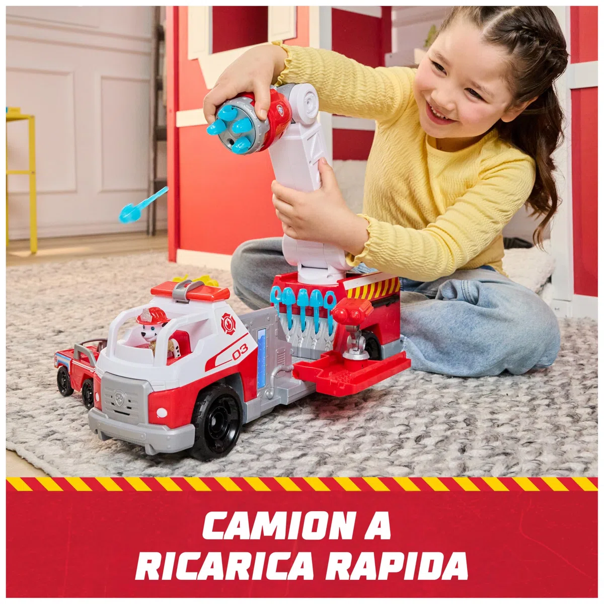 Paw Patrol Camion dei Pompieri Marshall Lanciatore Rapido Luci Suoni Giocattoli 3+ Anni