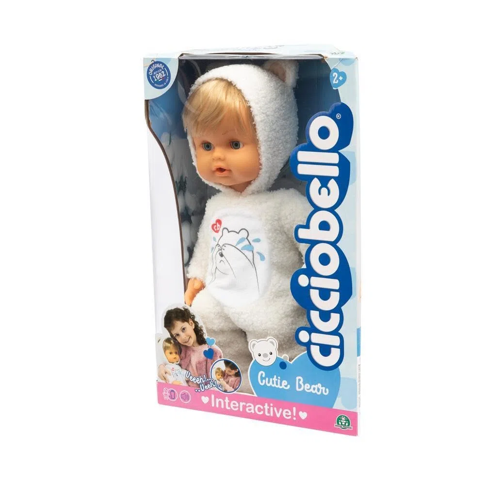 Cicciobello Cutie Bear Bambola Interattiva 42 cm Con Ciuccio Gioco Educativo 2+