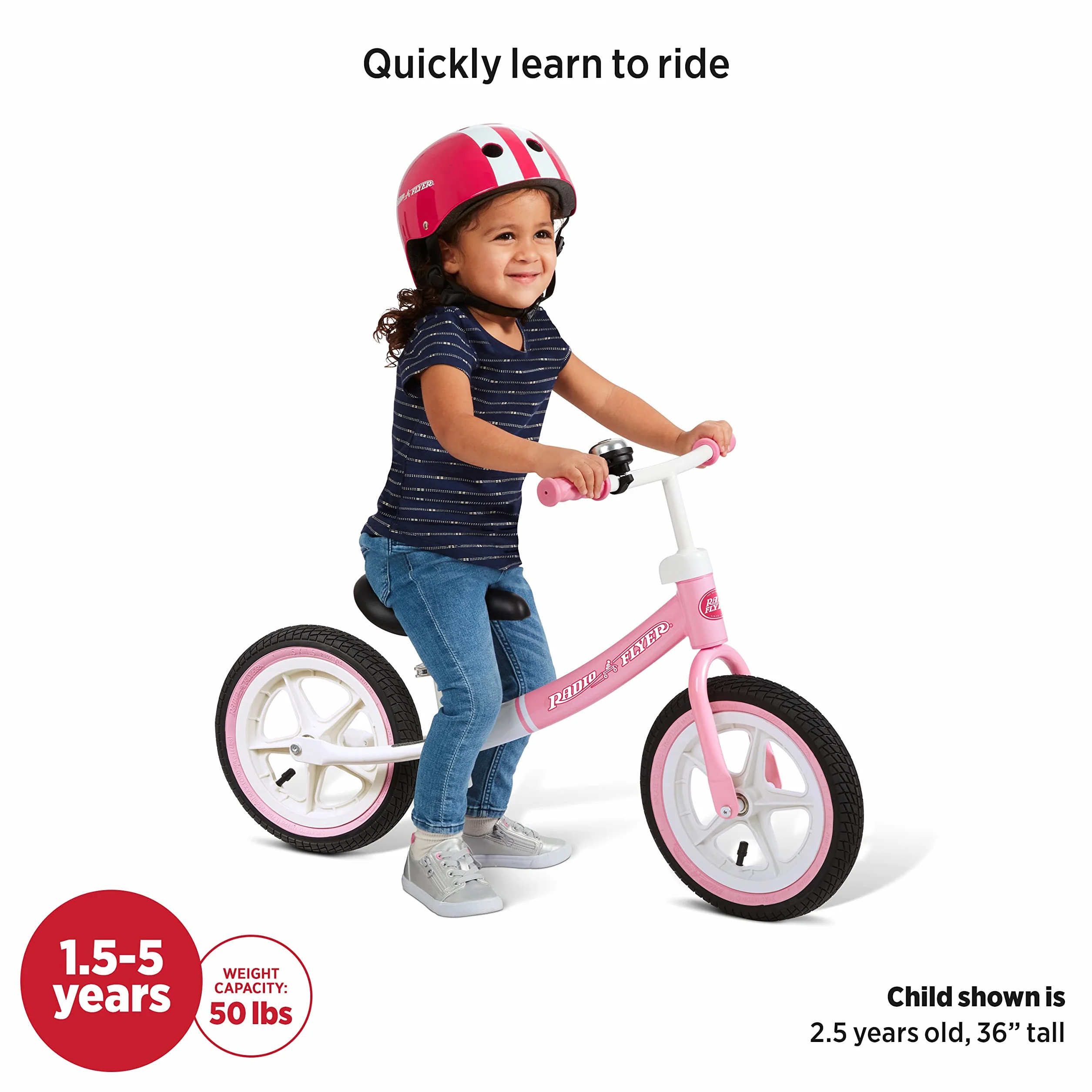 Radio Flyer Air Ride Balance Bike, bici per bambini, età 1,5-5 anni