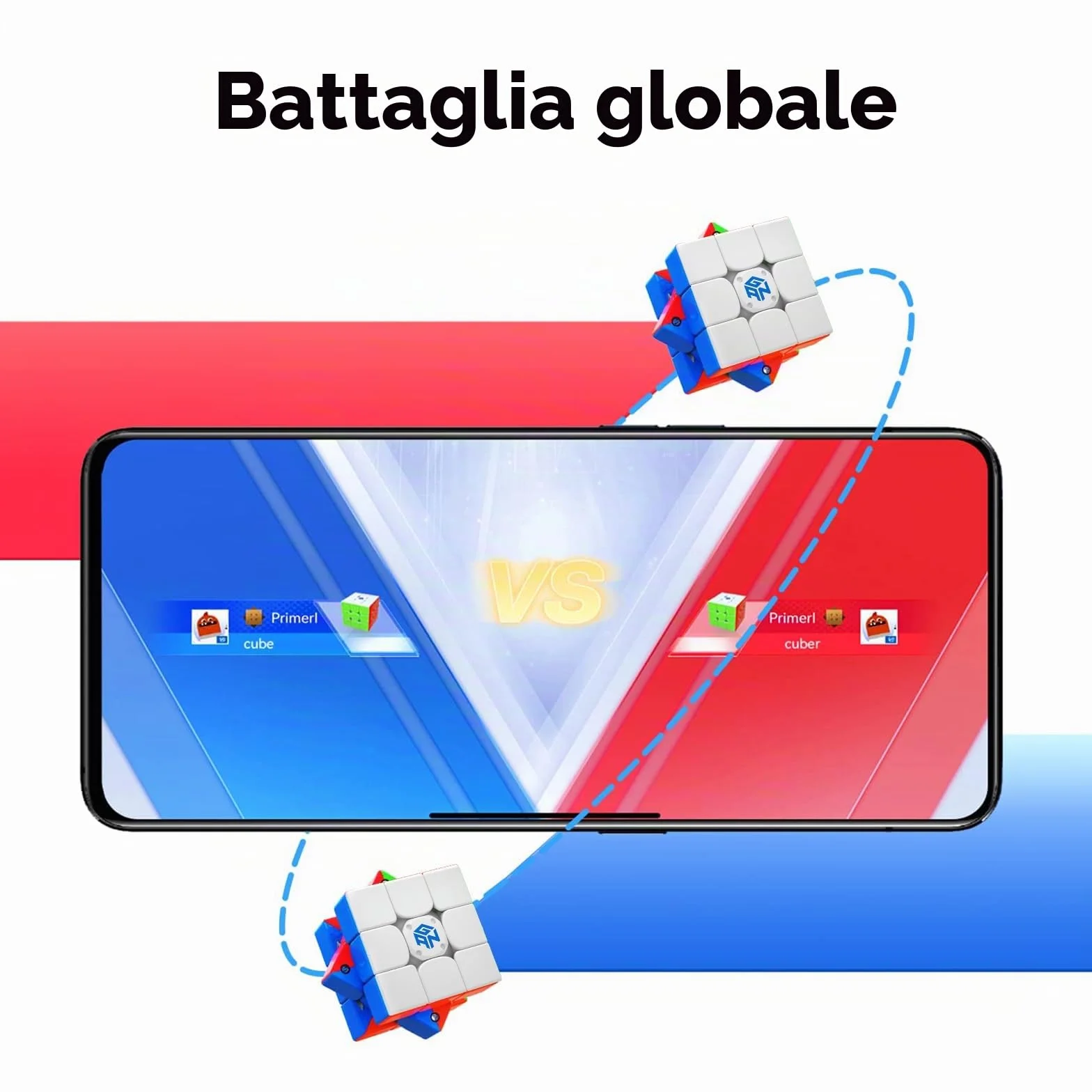 GAN 356 i3 Cubo Magnetico Intelligente Stickerless 3x3 - Smart Cube con Tracciamento e Cronometro App CubeStation - Speedcube Magico