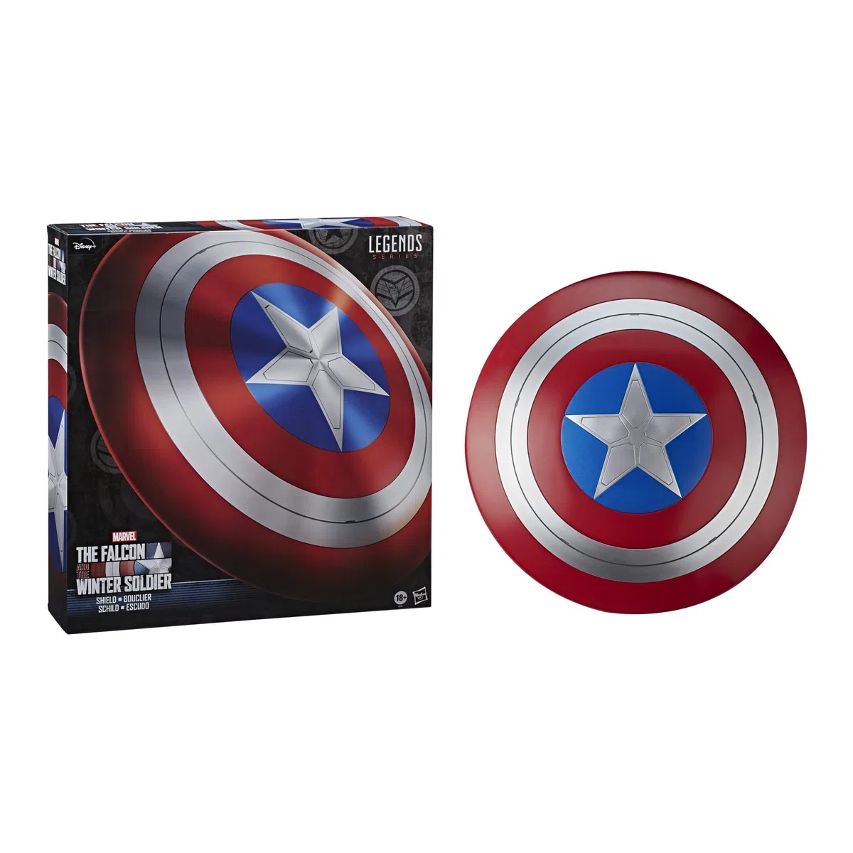 Hasbro Serie Marvel Legends, Scudo Premium per Giochi di Ruolo di Captain America Serie Falcon e Winter Soldier per Adulti dai 18 Anni in Su, Rosso, 12.7 x 63.5 x 66.04 cm