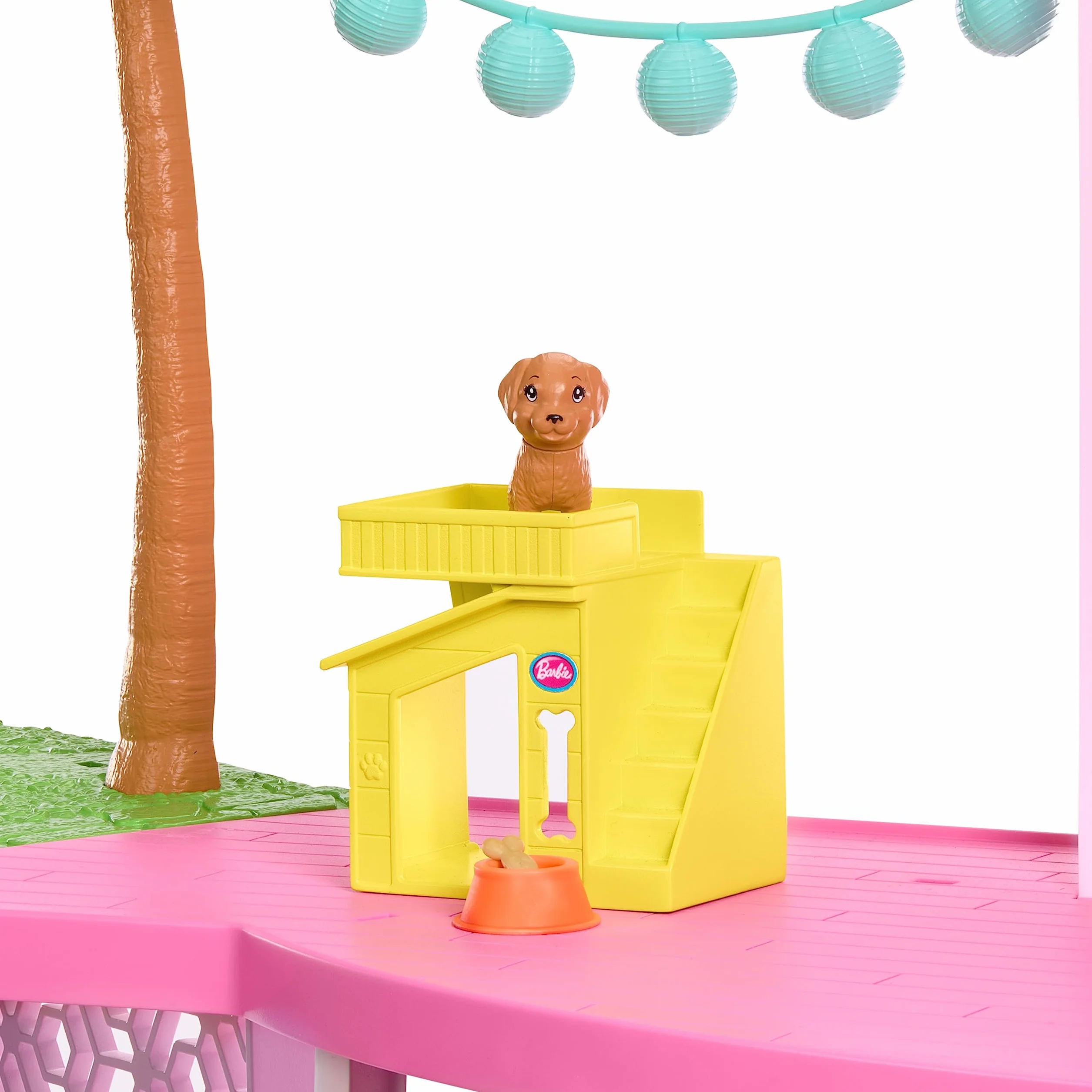 Barbie - Casa dei Sogni di Barbie, playset casa delle bambole con piscina, scivolo a 3 piani, ascensore e aree di gioco per cuccioli, 75+ accessori, giocattolo per bambini, 3+ anni, HMX10