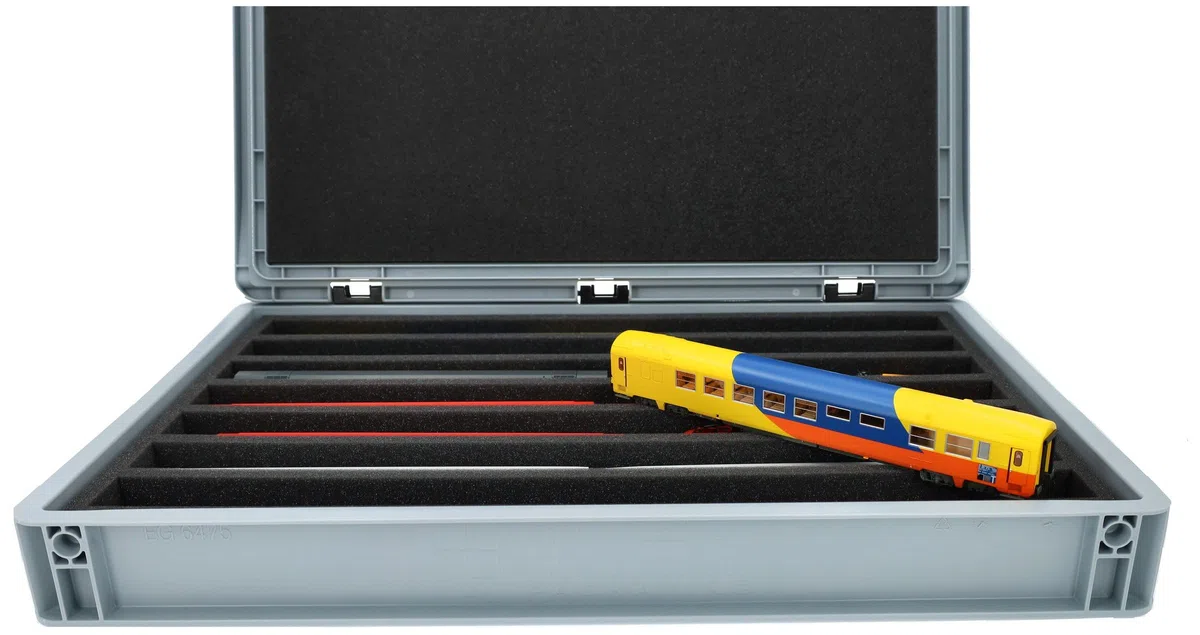 Feldherr Eurobox 60 x 40 cm Set per modellismo Ferroviario Scala H0-7 con Inserti in Schiuma