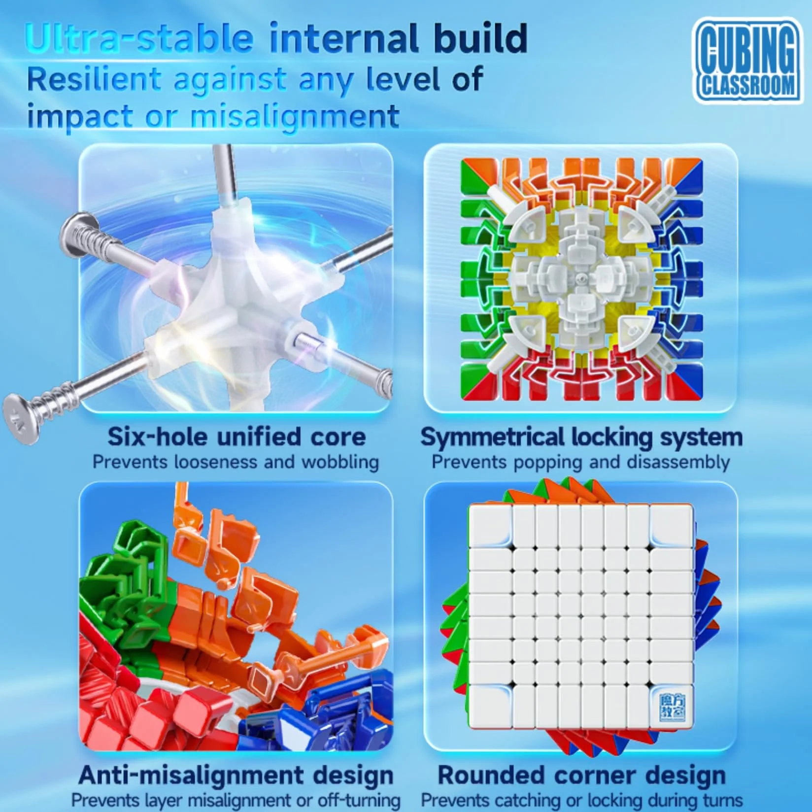 Moyu Meilong 8 x 8 Speed Cube 70 mm Toys for Kids Stickerless MoFang JiaoShi Magic Puzzle Cube