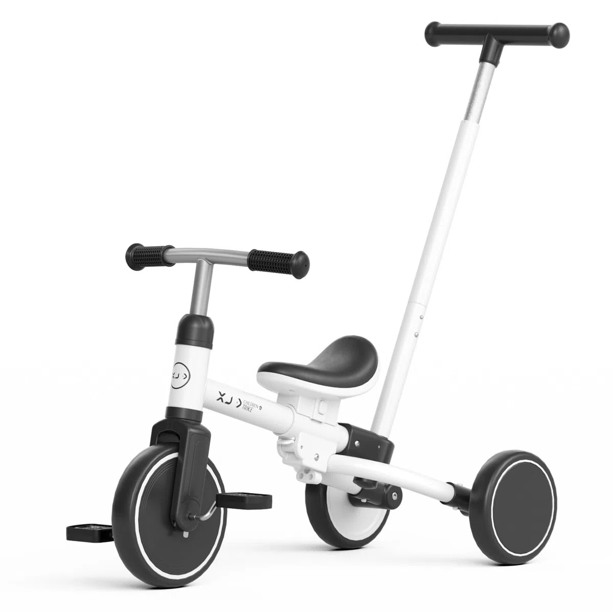 XJD Triciclo 5 in 1 per bambini 1-3 anni con maniglia regolabile e pedali rimovibili