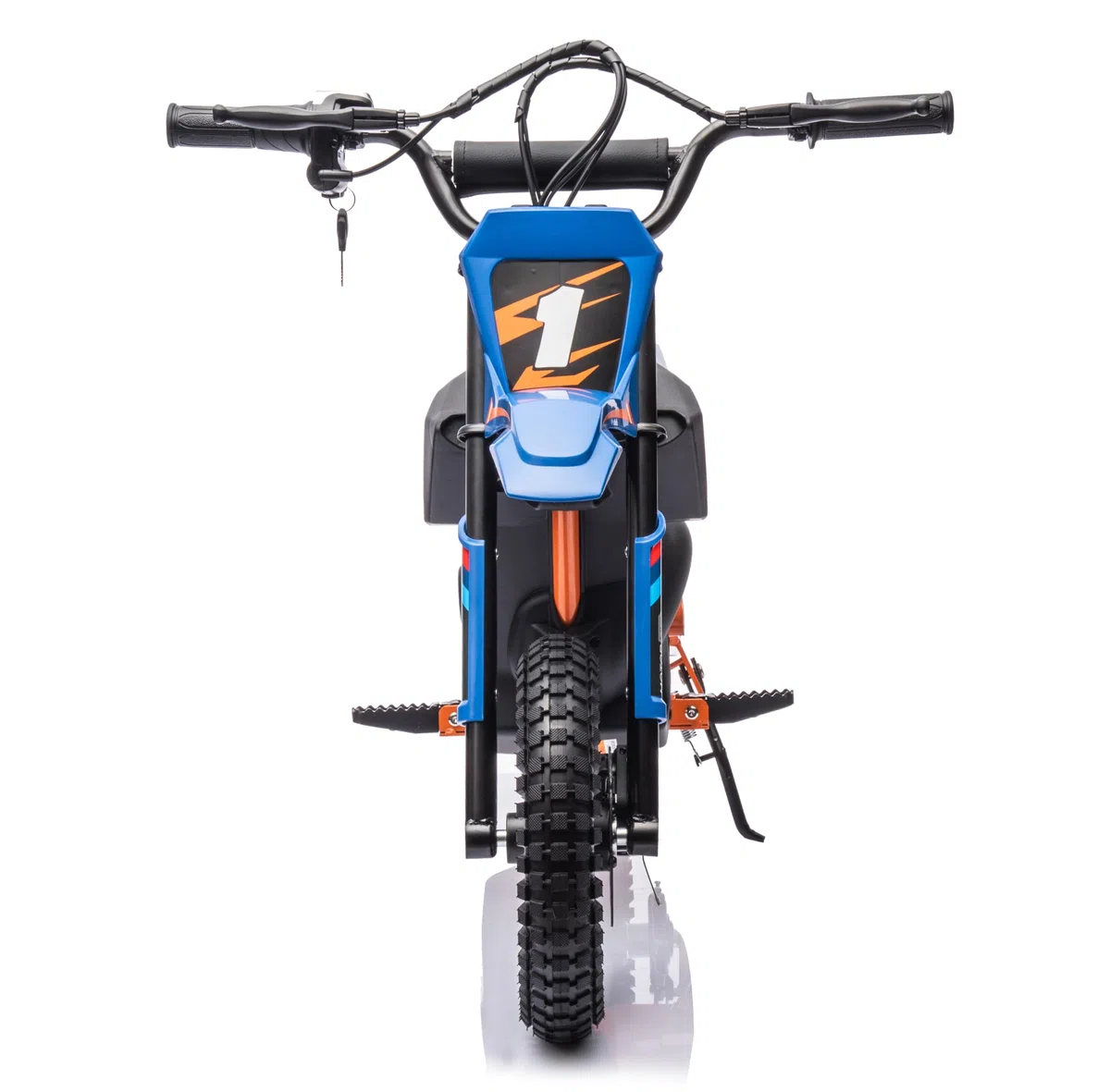 Moto Elettrica per Bambini 24V 250W Motocicletta Elettrica Ruote Gonfiabili Freno a Disco 22 km/h Blu