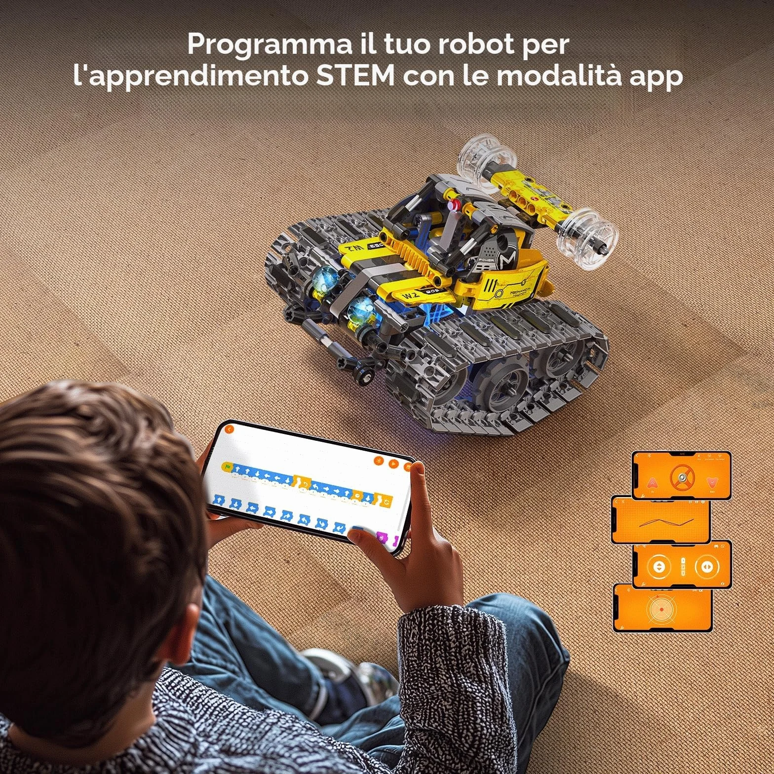 IKUPER Robot per Bambini Ragazzi dai 6 ai 12 Anni, Set Robotico Programmabile 6 in 1 con App e Telecomando, Natale e compleanni (631 Pezzi) | Set robotico telecomandato e programmabile, regalo per bambini dagli 8 anni in su